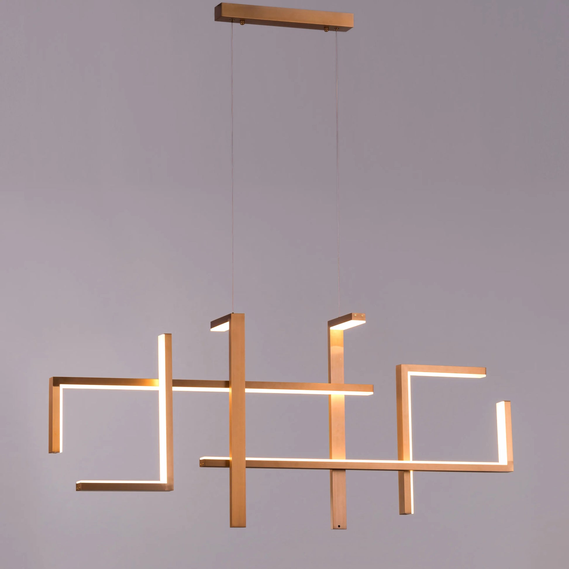 Chivalrous Large Gold Chandelier with 3-Color LED