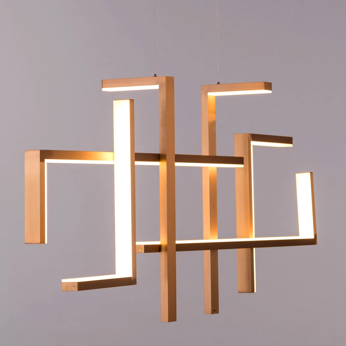 Chivalrous (Large, Gold, 3 Color Dimmable LED with Remote Control) Chandelier