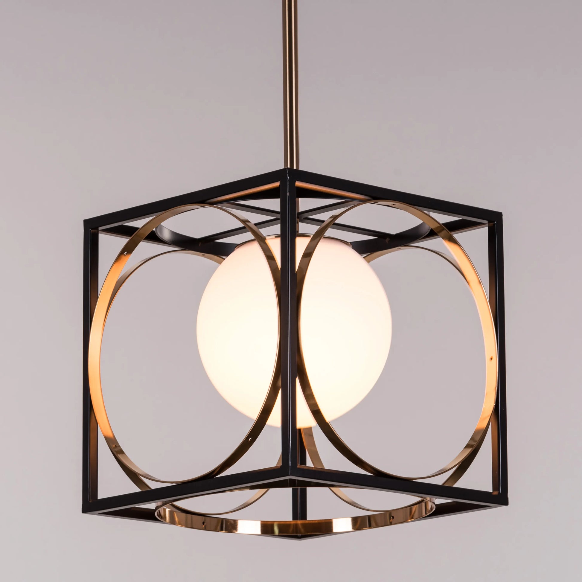 Block Party smart LED pendant light with geometric design
