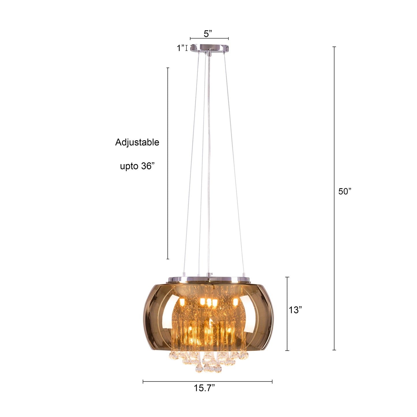 Enchanted Gold Crystal Chandelier