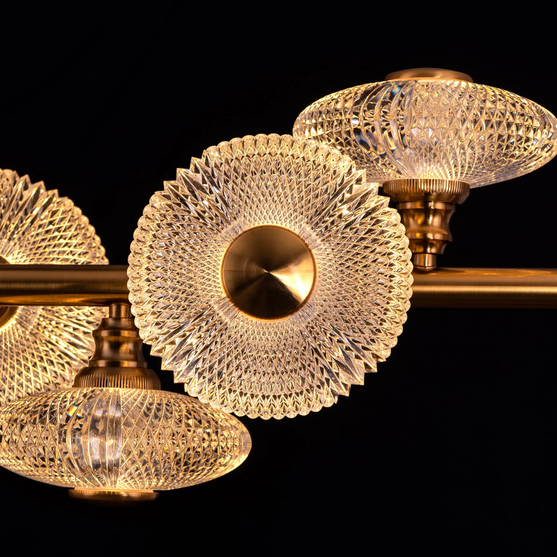 Symbols of Love large gold crystal chandelier for romantic interiors.