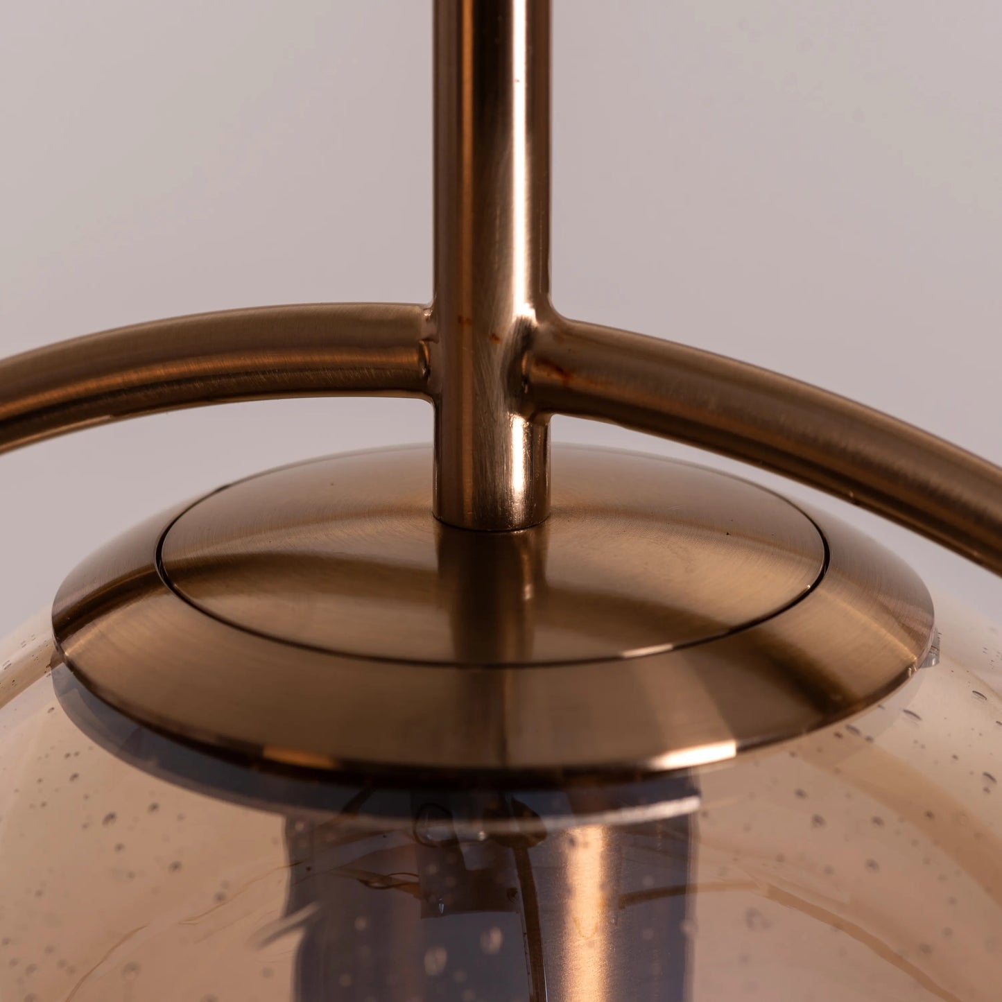 August Night (Amber) Bubbled Glass Pendant Light