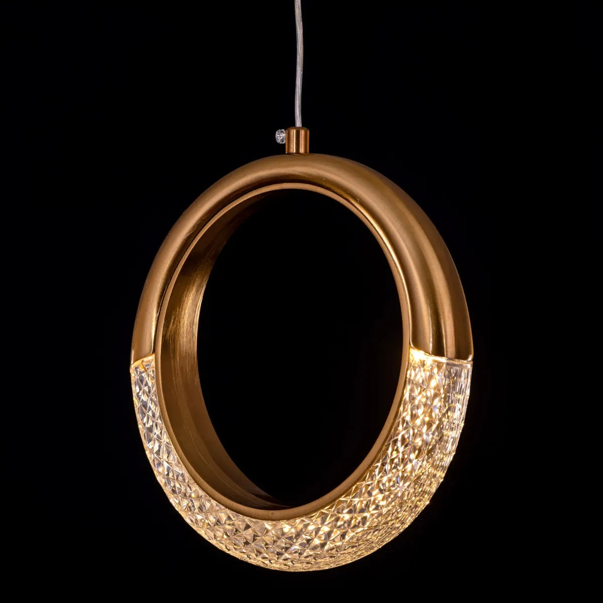 Modern Gold Pendant Light with 3 Color Dimmable LED and Remote Control – Lot To Unpack Design