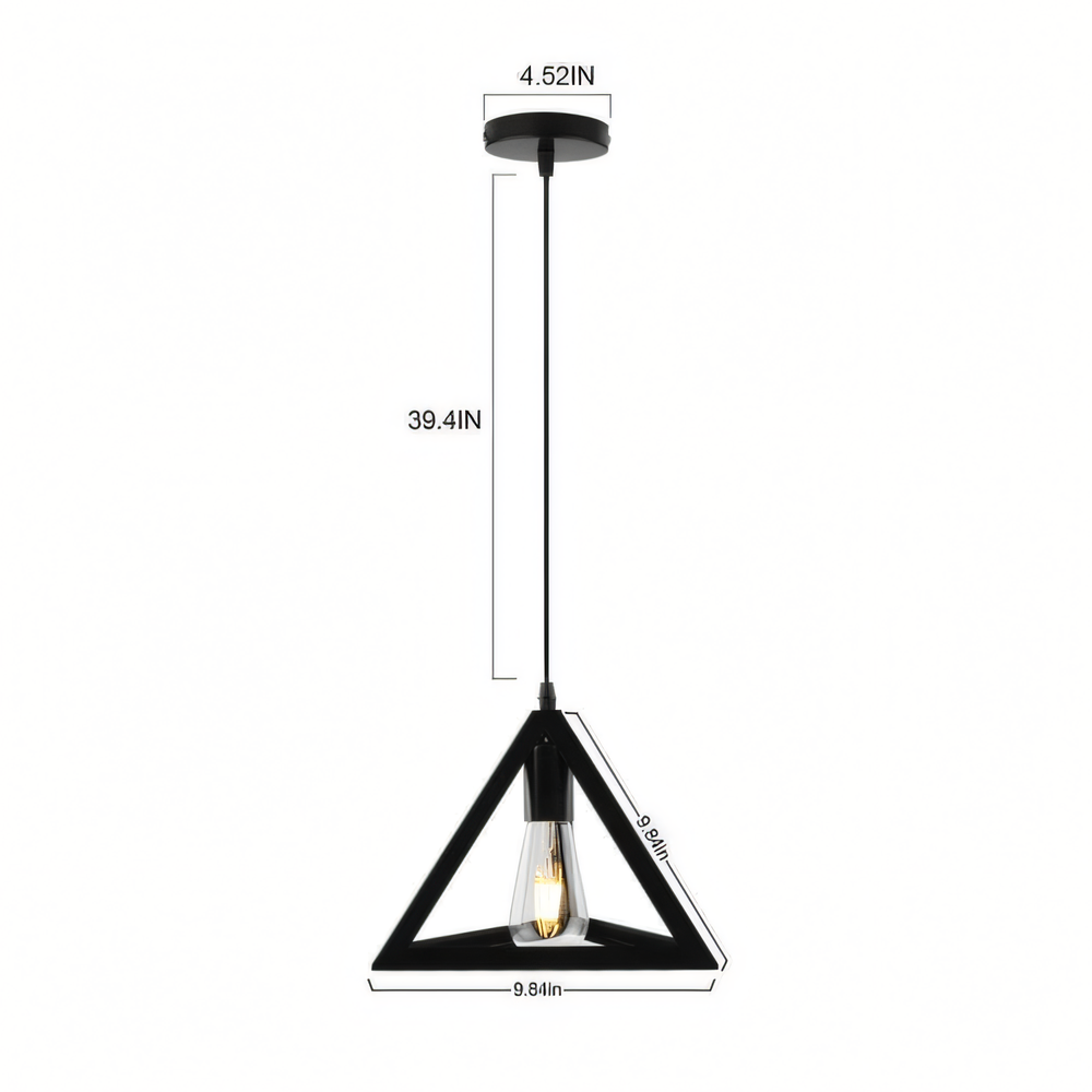 Captivating triangular hanging light fixture with a touch of modern charm