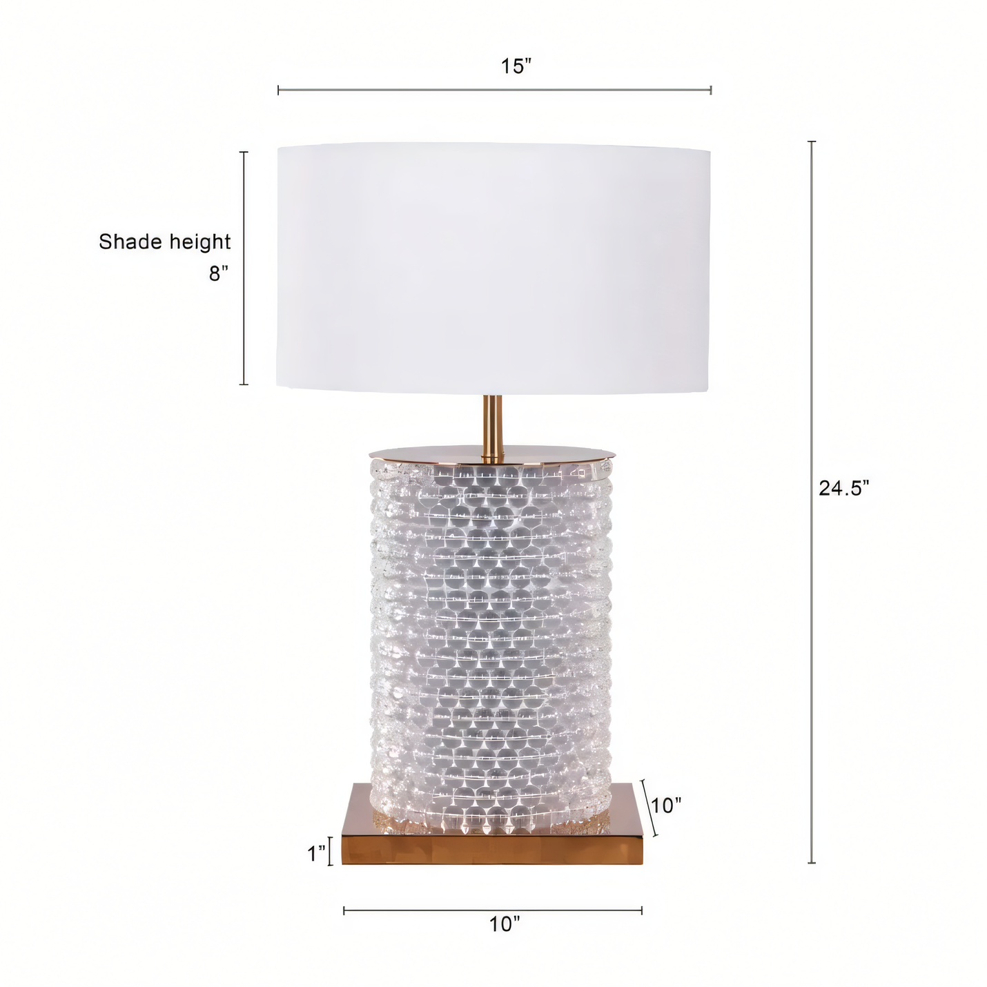 Versatile placement options for the Well Heeled (White, Gold) Table Lamp