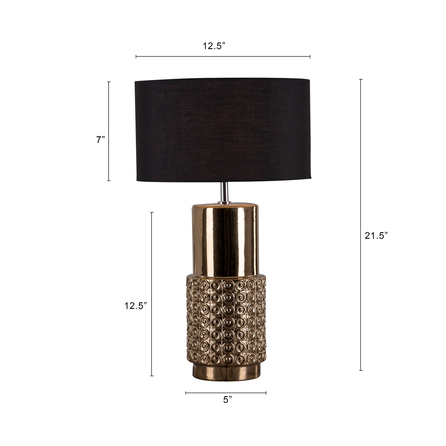 Elevate your decor with a bold gold ceramic lamp