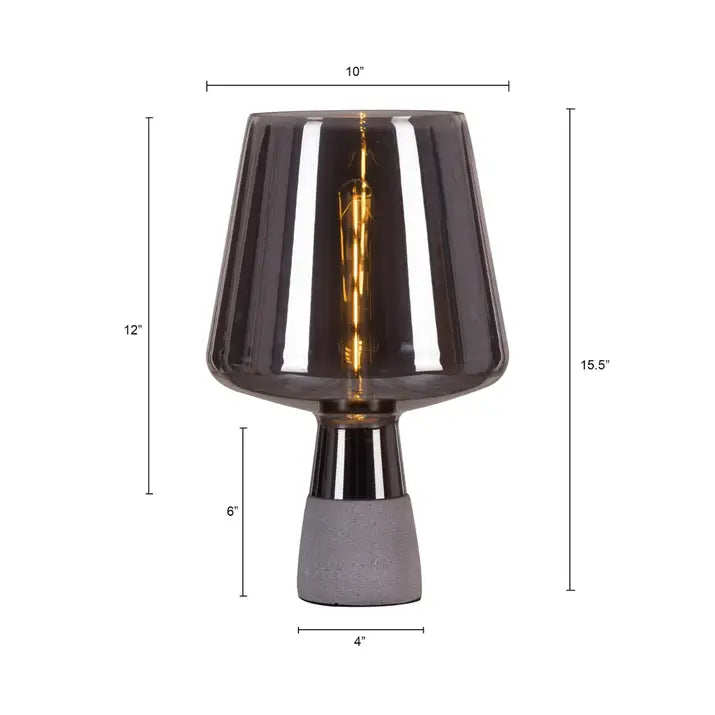 Natural stone base table lamp for a refined ambiance
