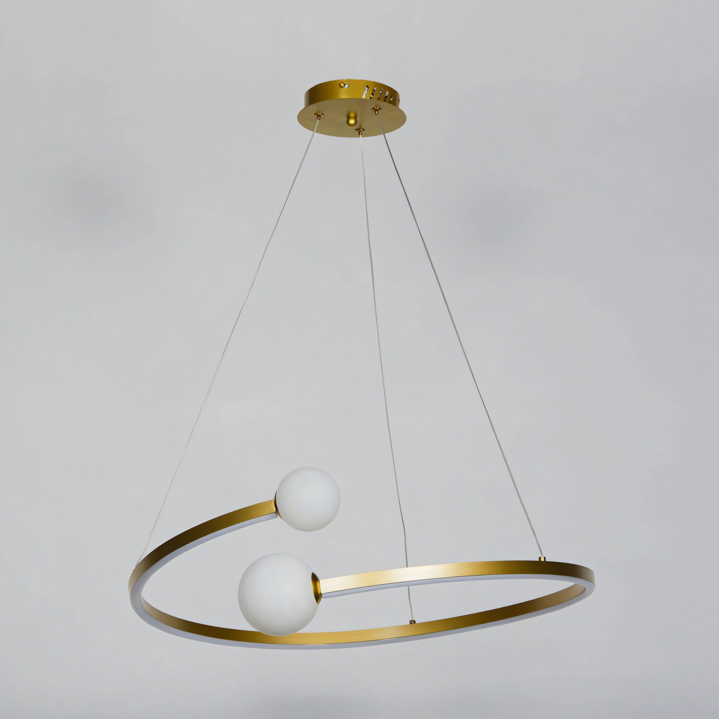 Minimalist and dynamic hanging light that commands attention