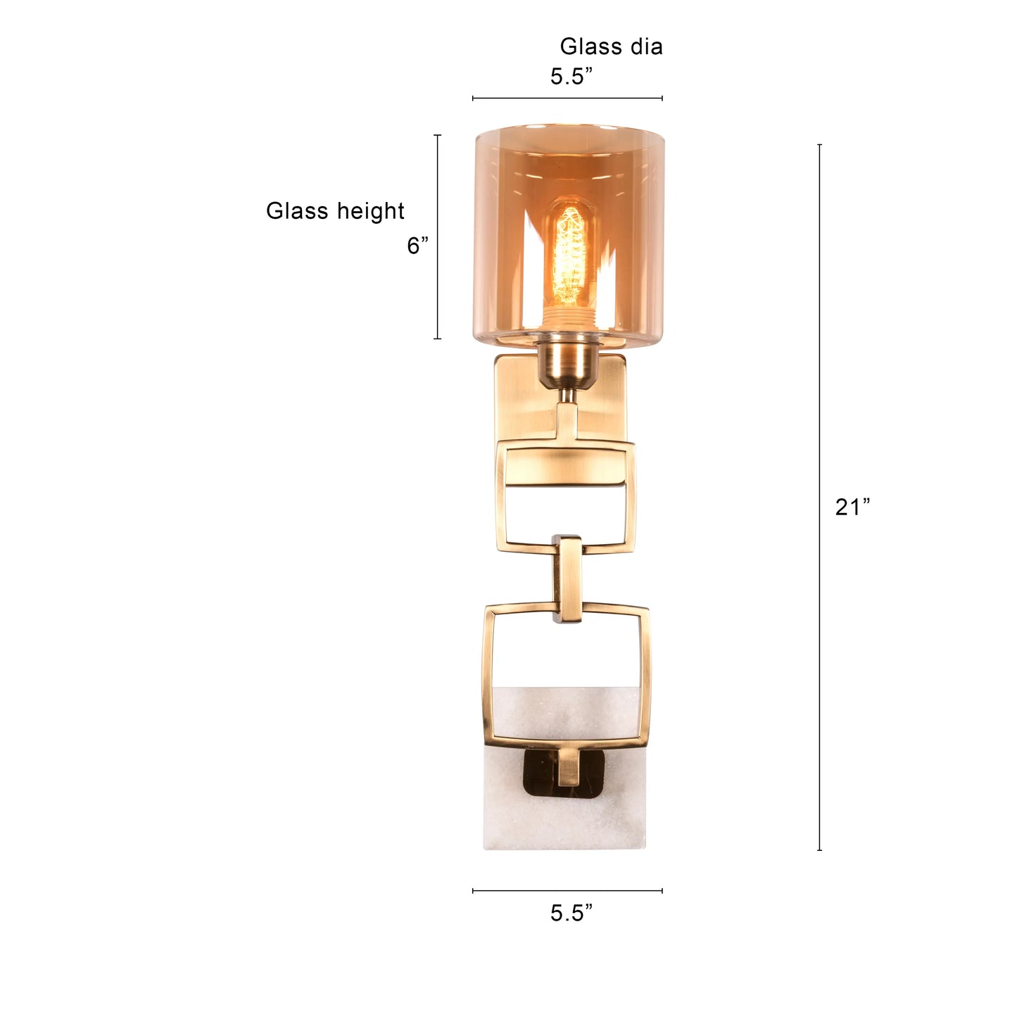 Roman Summer Marble Glass Wall Light