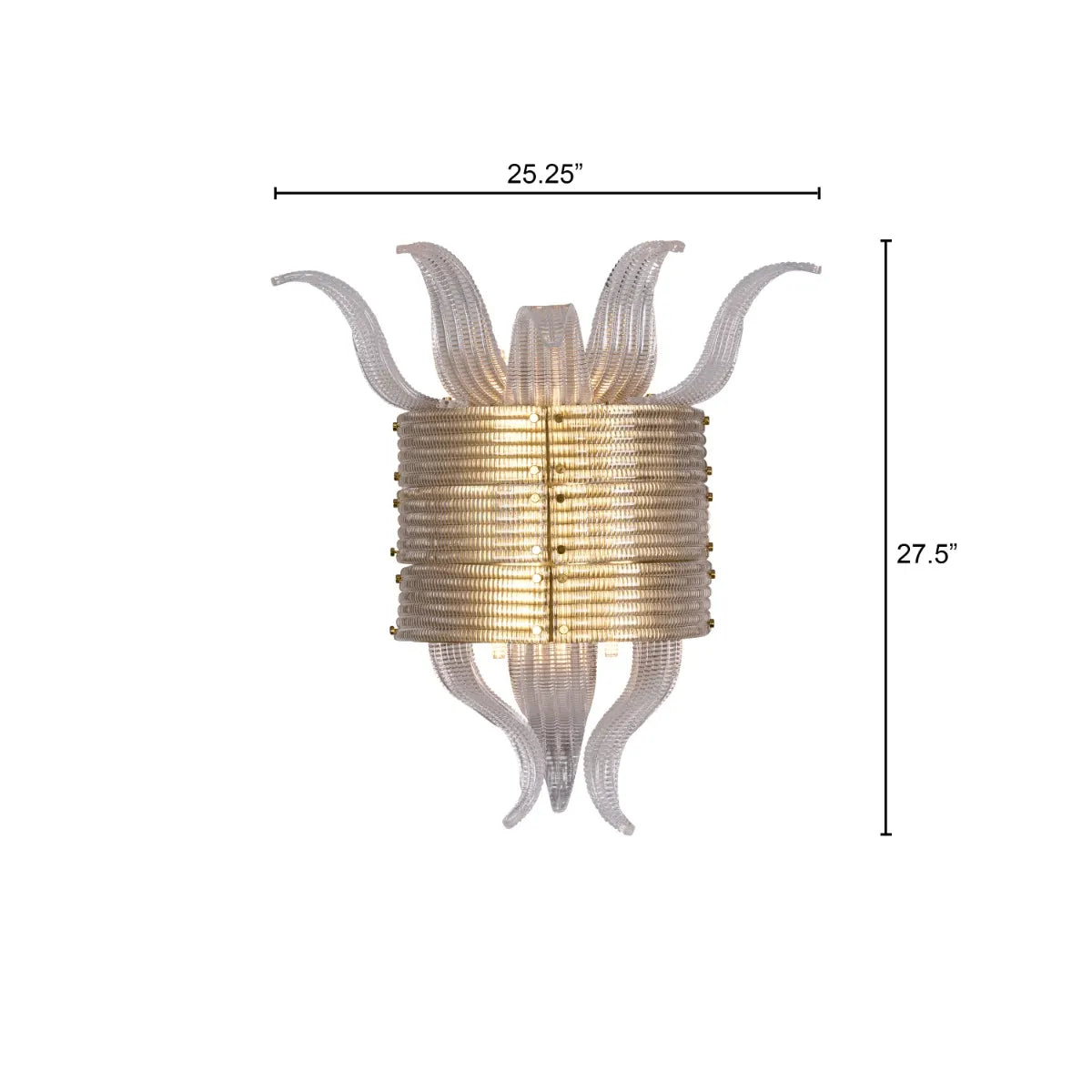 Seat At The Table Textured Glass Wall Light