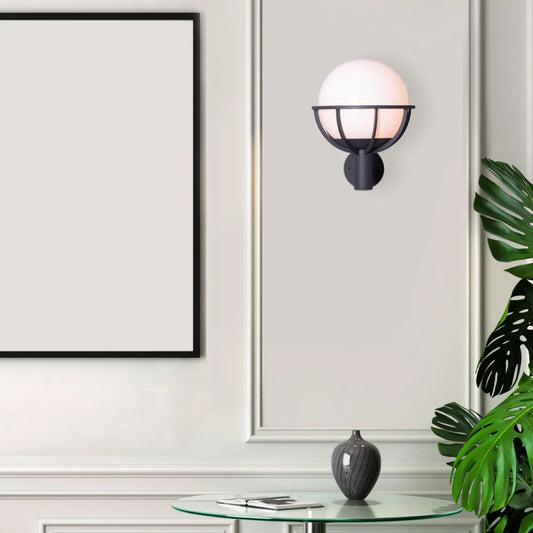 Full Moon Indoor/Outdoor Wall Light – a circular, moon-inspired wall light with energy-efficient LED illumination, perfect for both indoor and outdoor use.