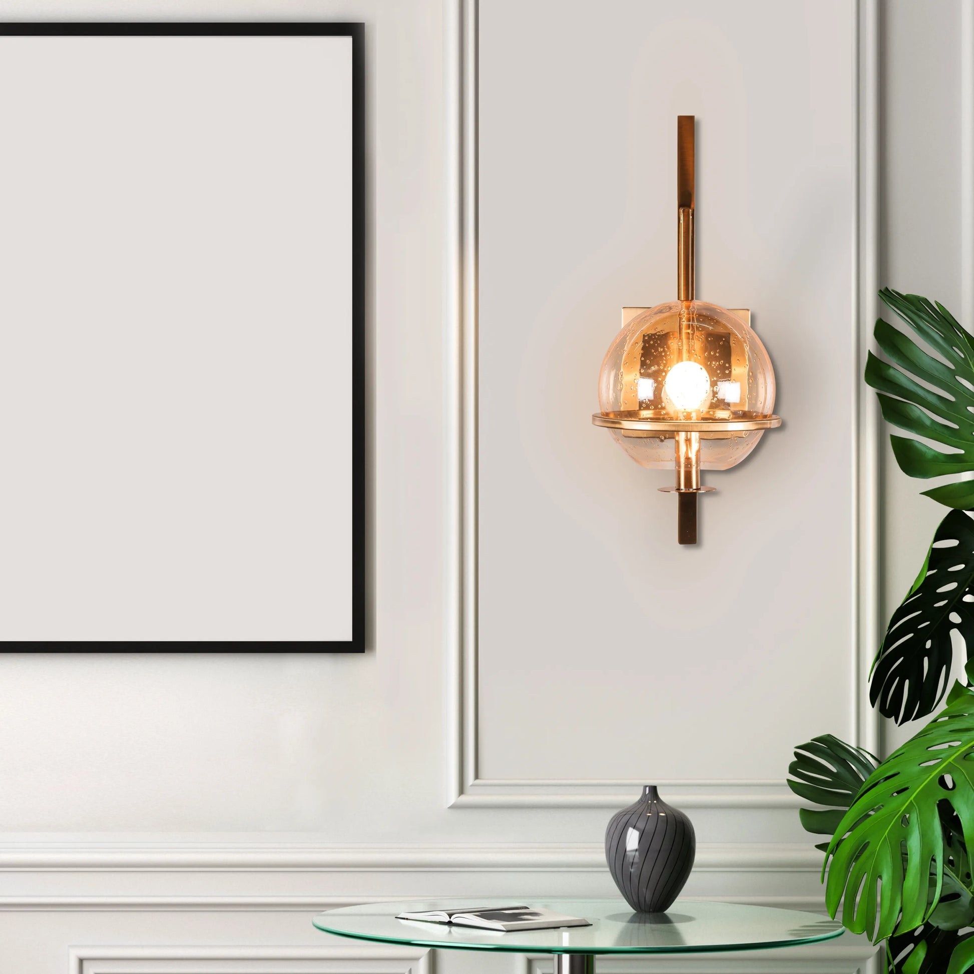 Game On Glass Wall Light – sleek modern wall light with reflective glass design and ambient glow, perfect for luxury interiors.