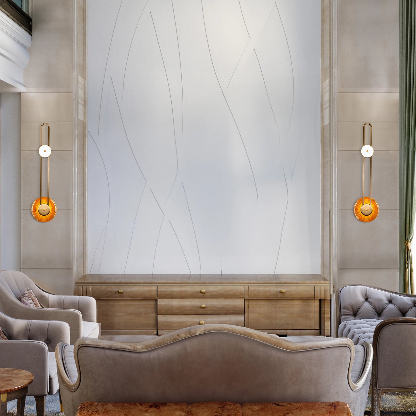 Sleek and minimalist wall light with adjustable color temperatures