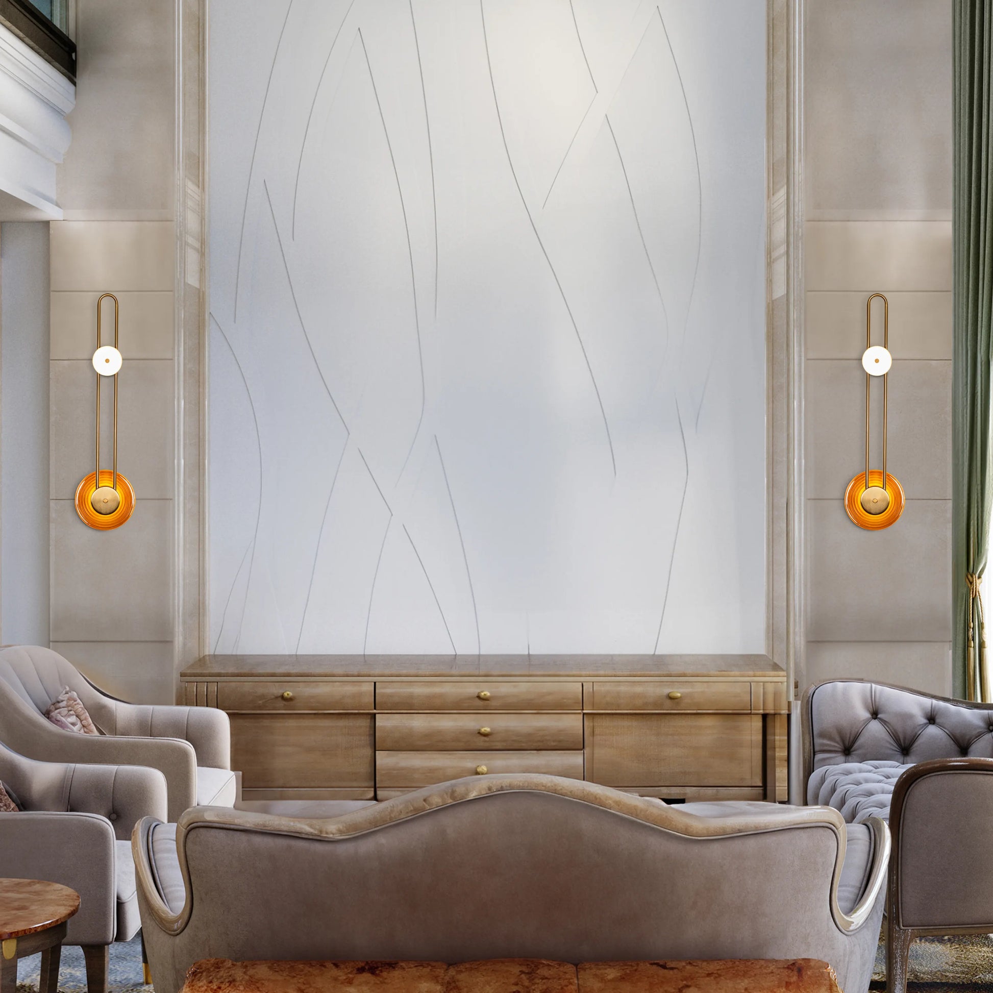 Sleek and minimalist wall light with adjustable color temperatures