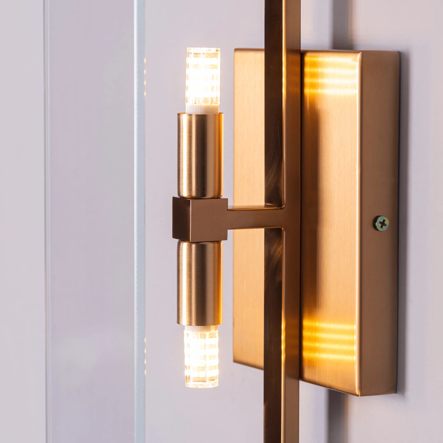 Matte Black Wall Light Fixture - A high-quality, energy-efficient wall light with a minimalist metal frame and a captivating interplay of light and color.