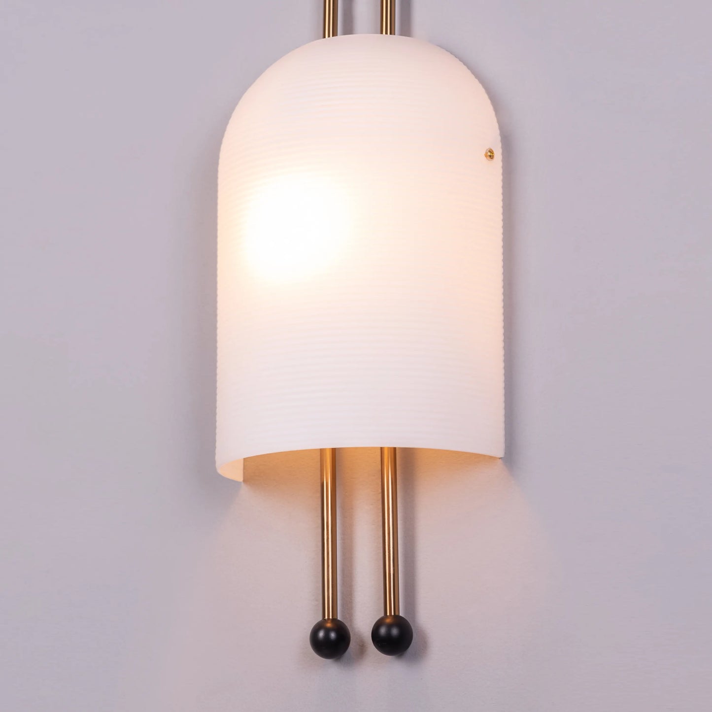 Day In My Dream (Gold, Black) Frosted Glass Wall Light