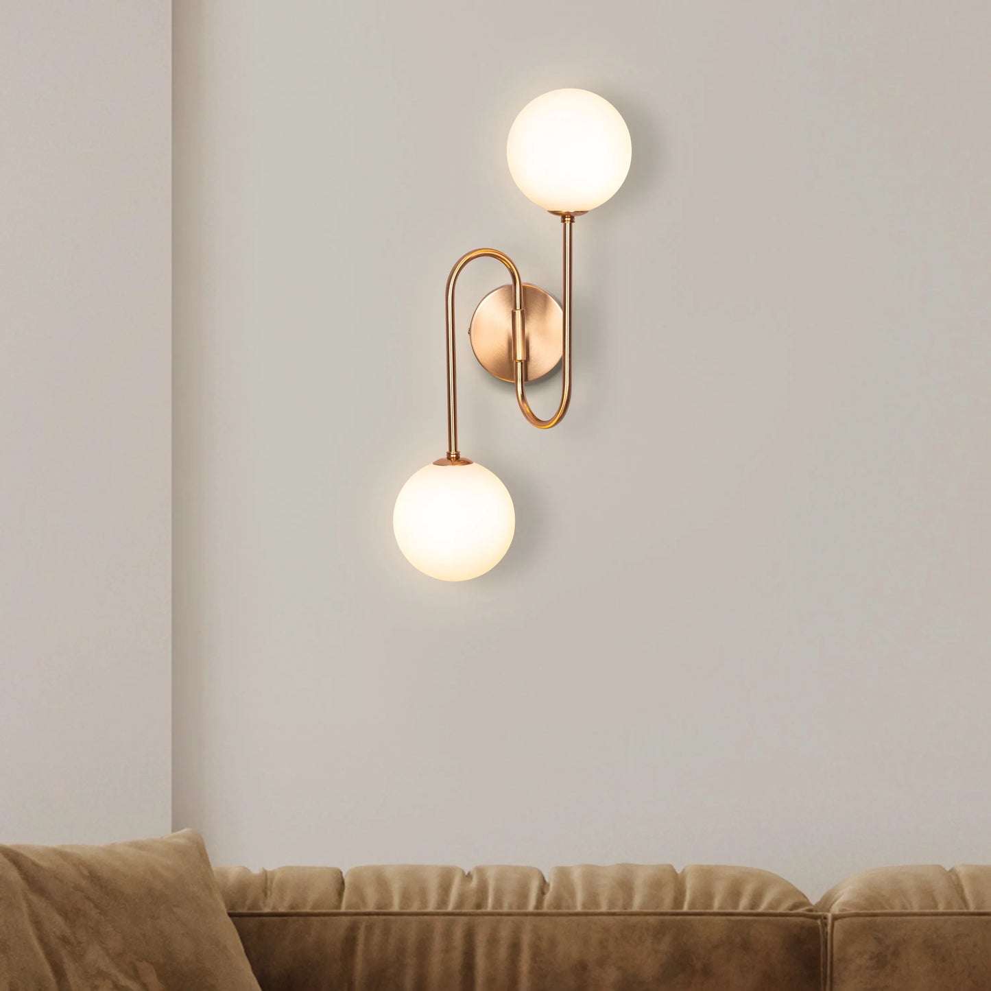 Many Moons Away Frosted Glass Wall Light