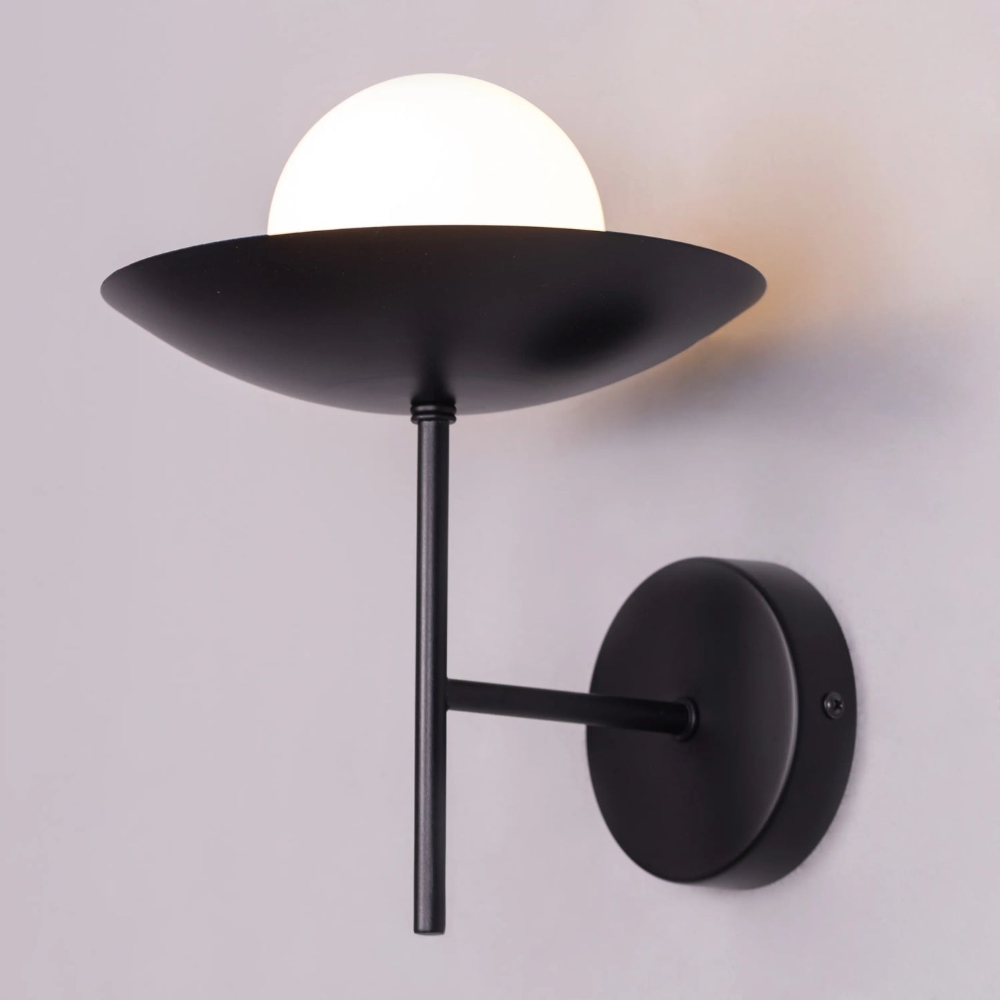 "Why Not Me" Frosted Glass Wall Light - A sleek, modern wall sconce with a frosted glass shade that diffuses warm, glowing light