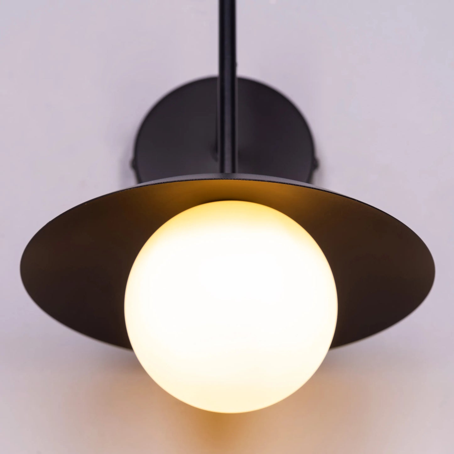 "Why Not Me" Frosted Glass Wall Light - A sleek, modern wall sconce with a frosted glass shade that diffuses warm, glowing light