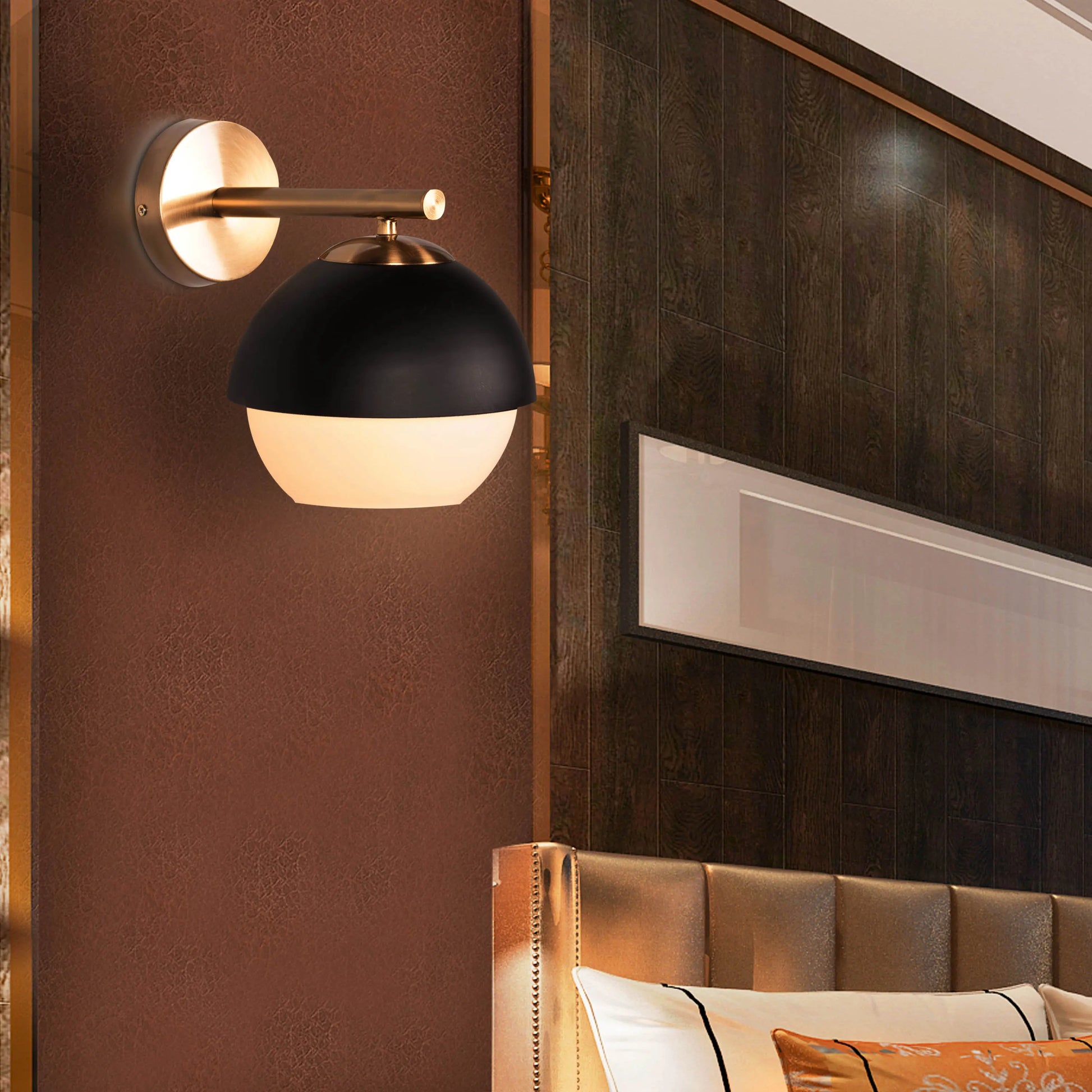 Addiction Wall Light mounted on contemporary wall, featuring bold architectural design and dramatic form, creating sophisticated ambient lighting in modern interior setting