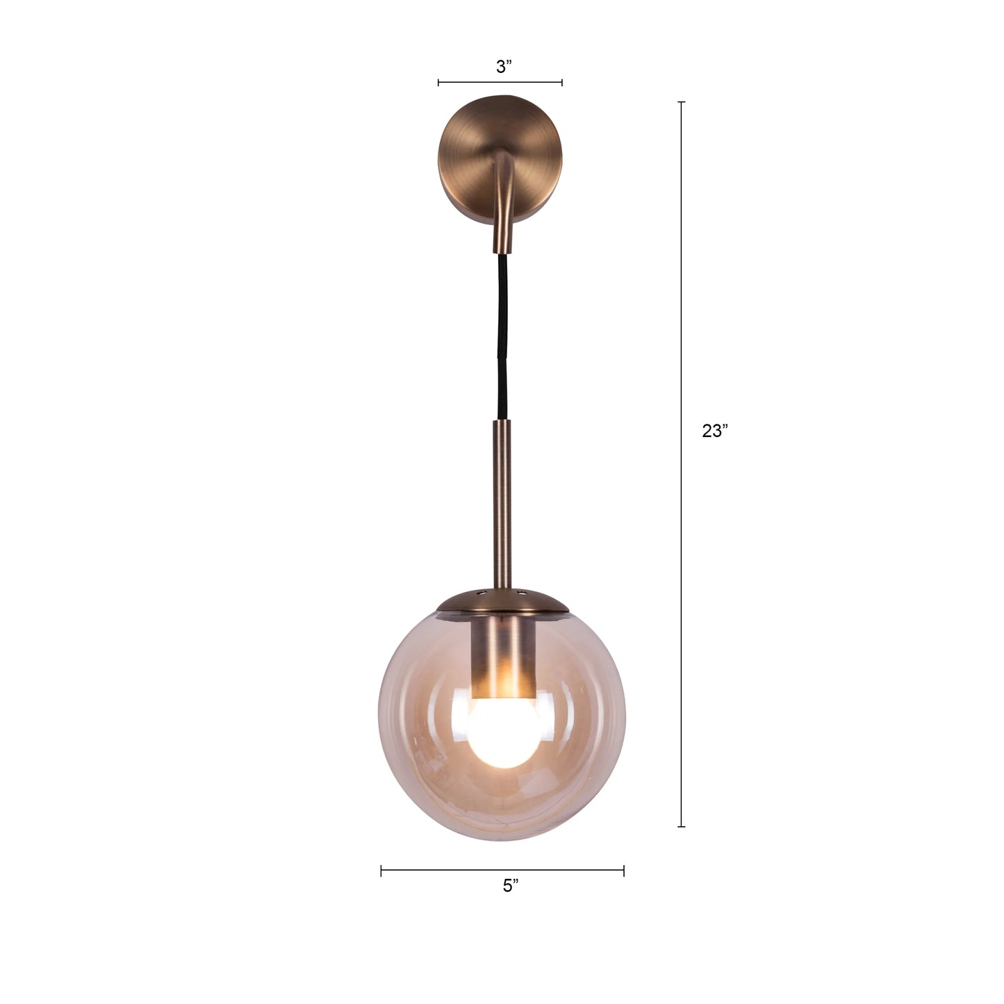 Elevated Glass Wall Light