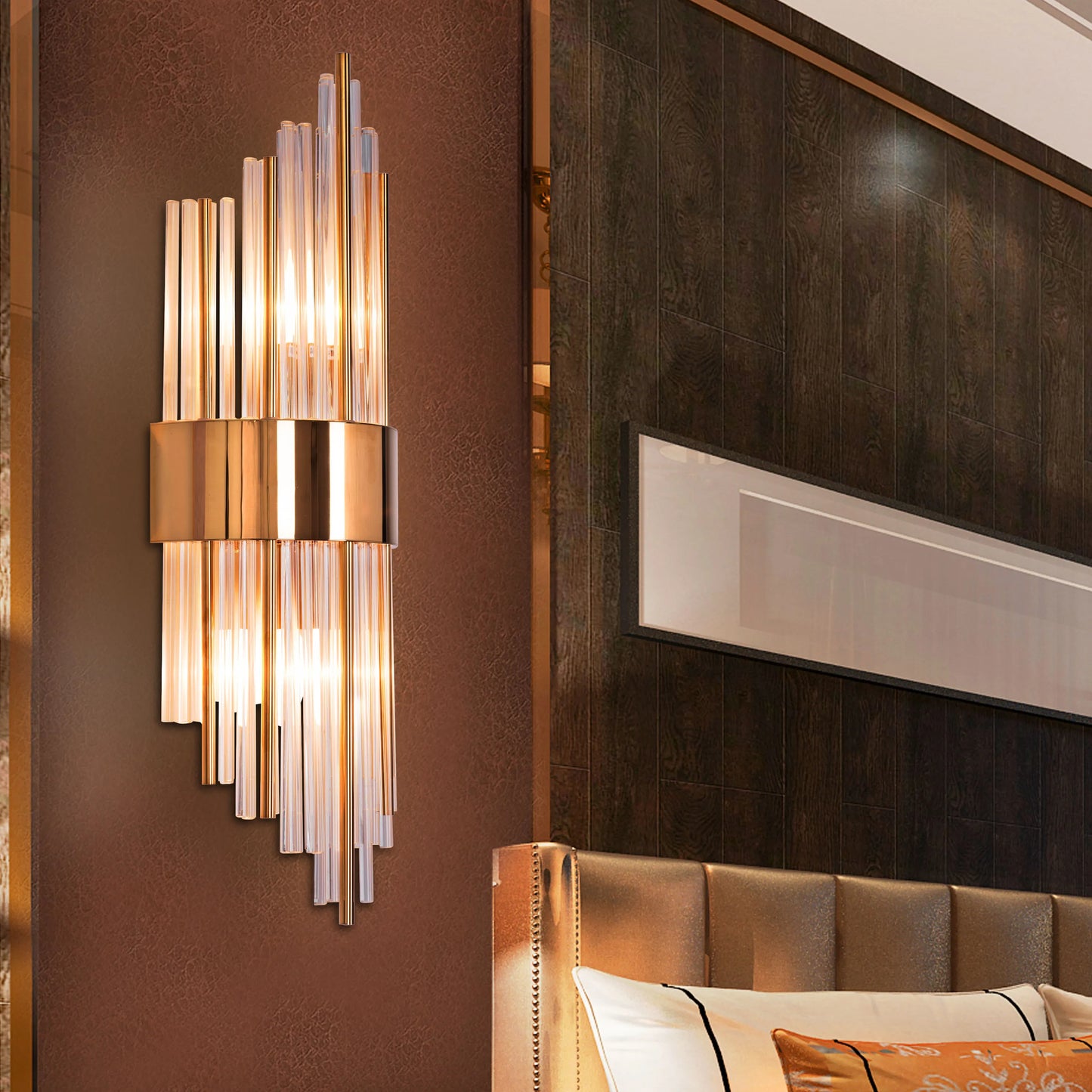 Carry My Heart Glass Tube Wall Light