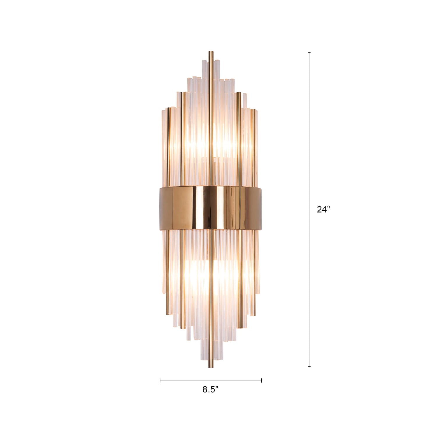Carry My Heart Glass Tube Wall Light