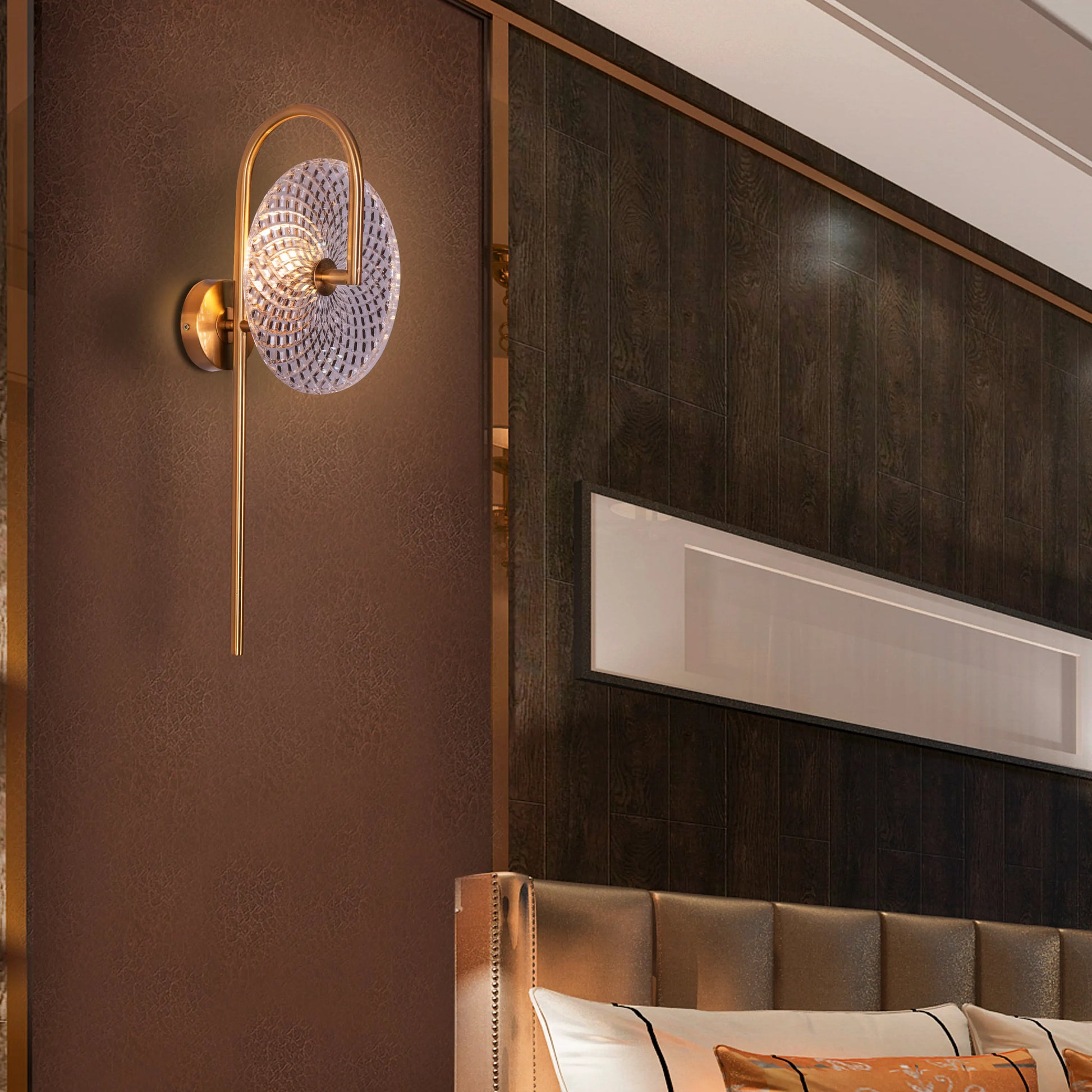 Call Your Name Signature Textured Glass Wall Light - Captivating wall lighting fixture with a custom laser-etched design and a textured glass diffuser that creates a mesmerizing play of light and shadow.