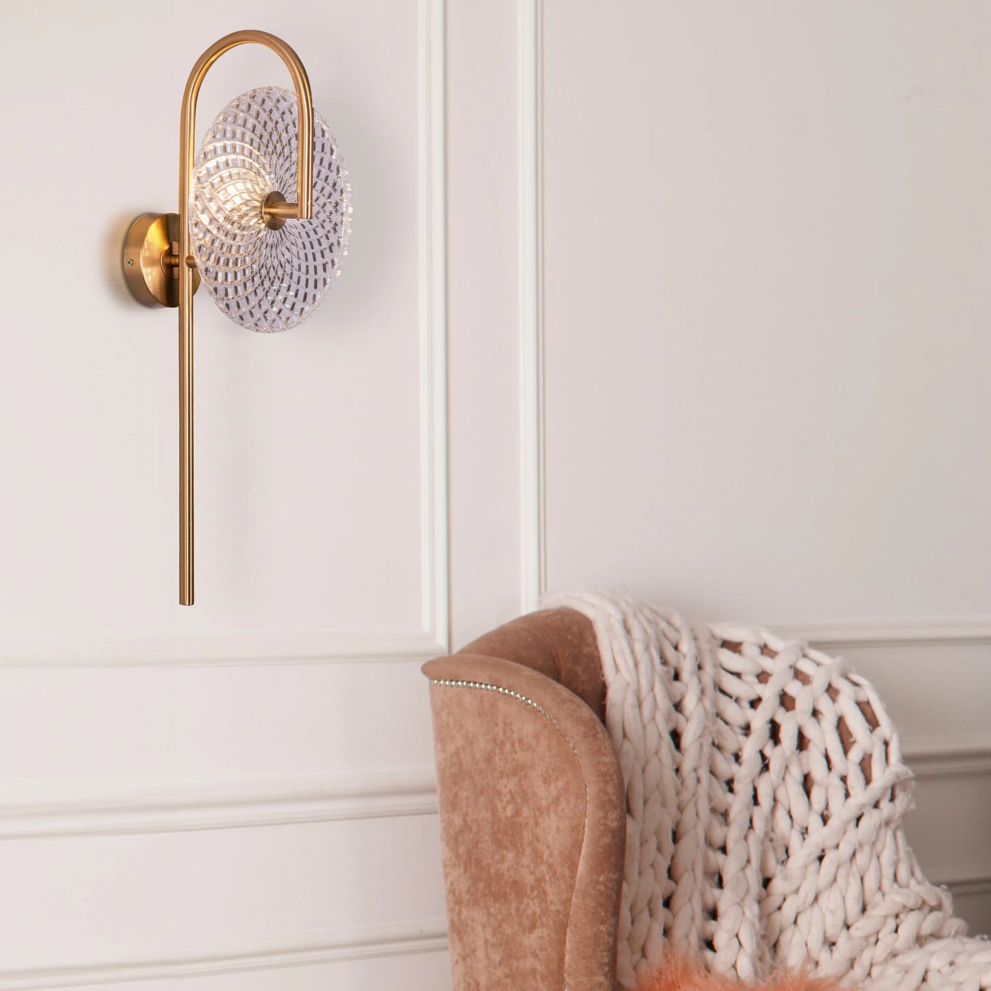 Call Your Name Signature Textured Glass Wall Light - Captivating wall lighting fixture with a custom laser-etched design and a textured glass diffuser that creates a mesmerizing play of light and shadow.