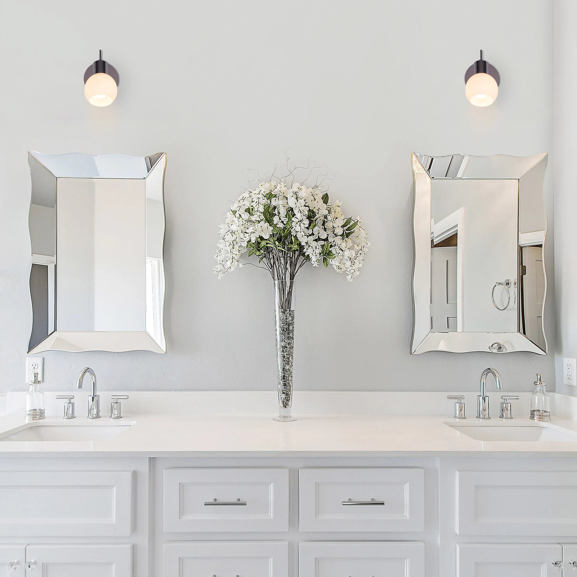 Take The Lead Stainless Steel Vanity Light – a modern LED vanity fixture with a sleek design, durable stainless steel construction, and energy-efficient illumination.