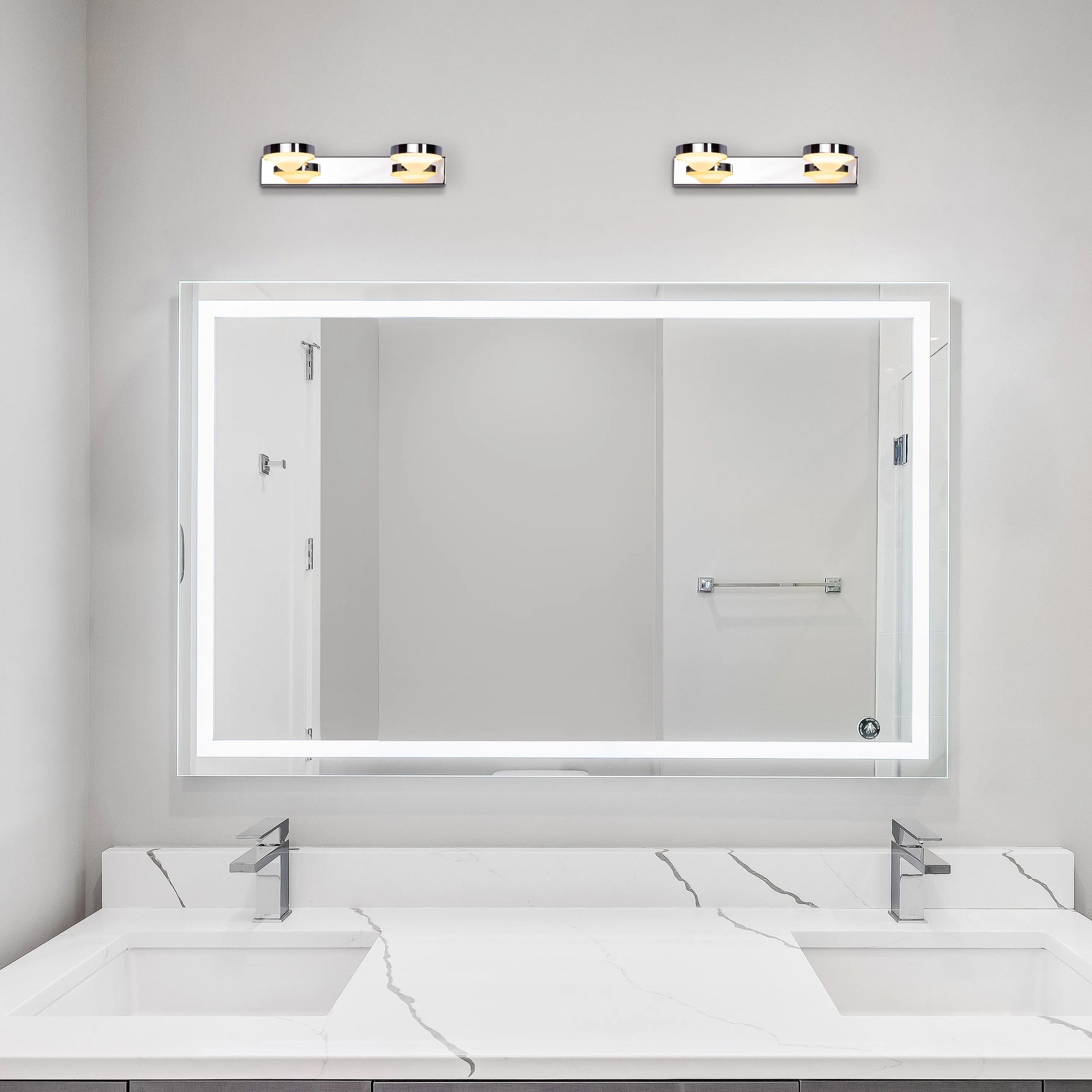 Quiet Dawn Stainless Steel Vanity Light – a sleek, modern stainless-steel fixture with energy-efficient LED illumination, perfect for elegant bathrooms and vanity spaces.