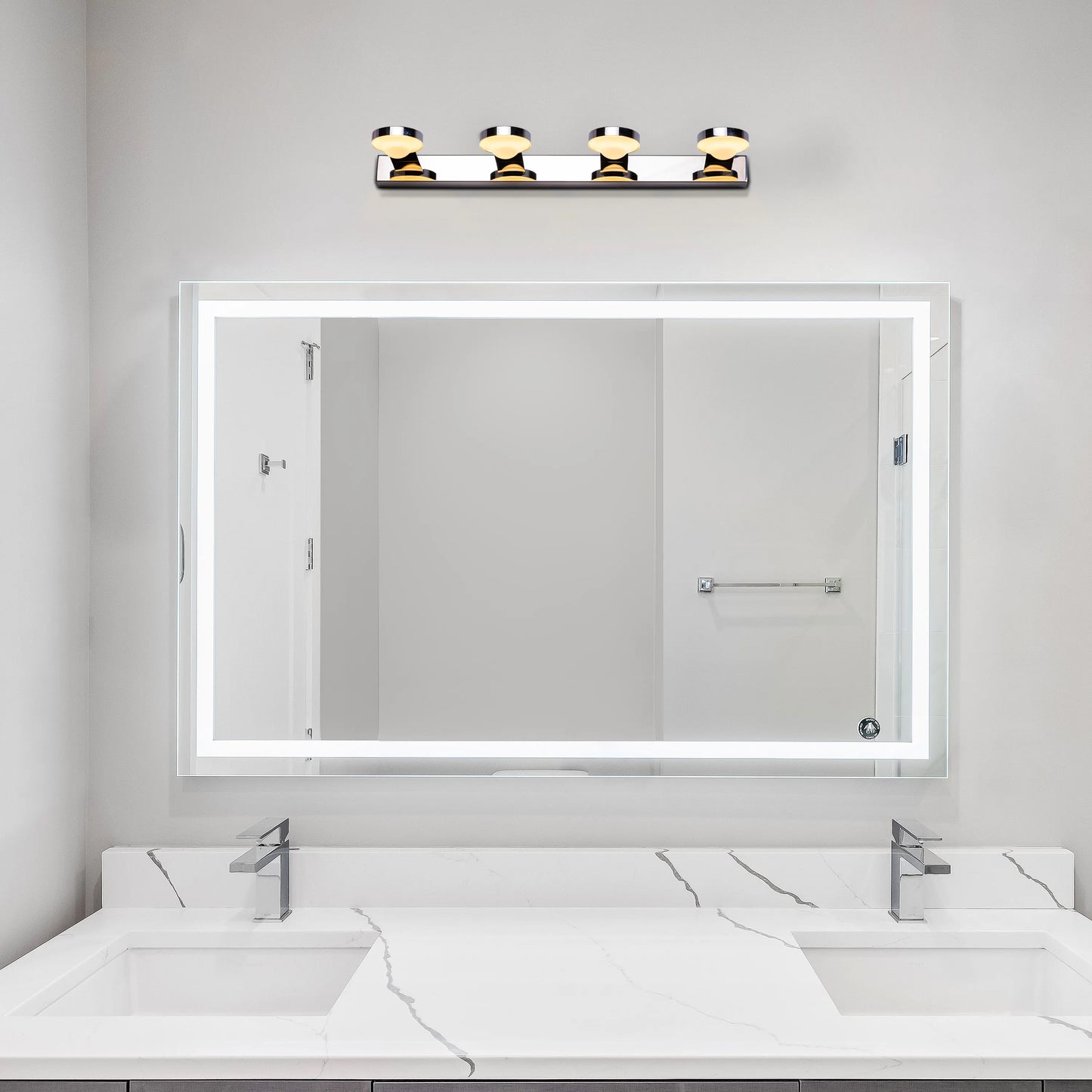 Quiet Dawn Stainless Steel Vanity Light