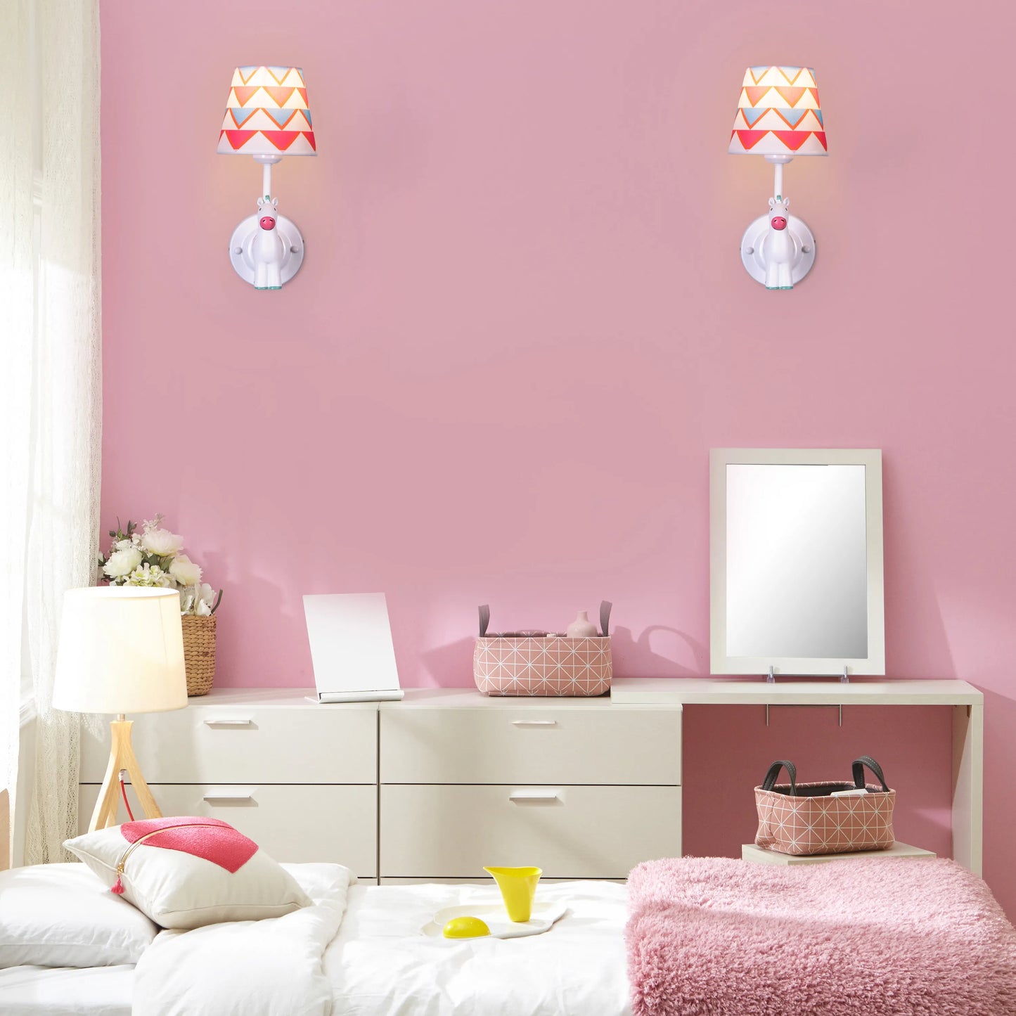 Pony Ponder Kid's Room Wall Light – a whimsical pony-shaped wall light designed for kids' rooms, offering soft LED illumination and a playful, enchanting ambiance.