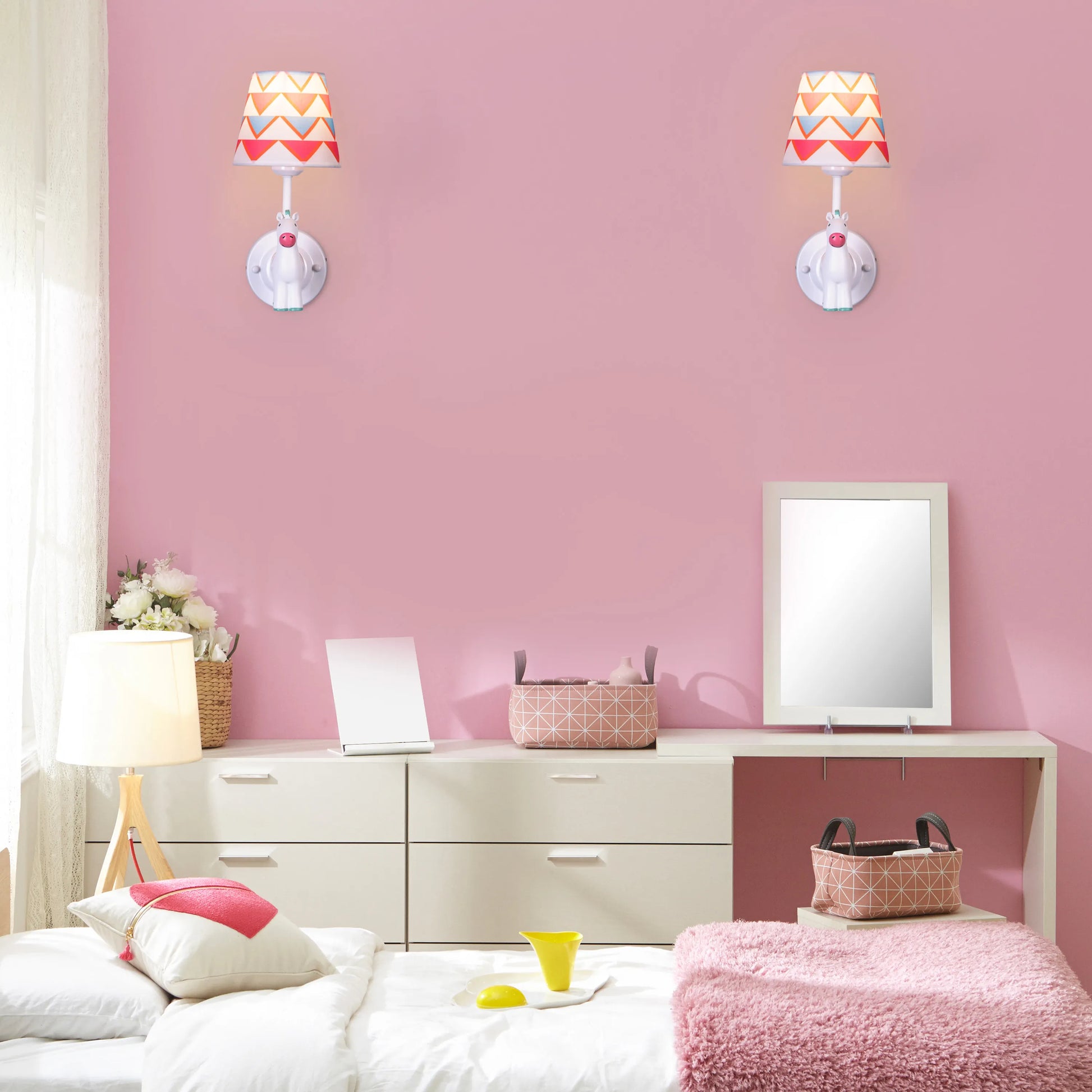 Pony Ponder Kid's Room Wall Light – a whimsical pony-shaped wall light designed for kids' rooms, offering soft LED illumination and a playful, enchanting ambiance.