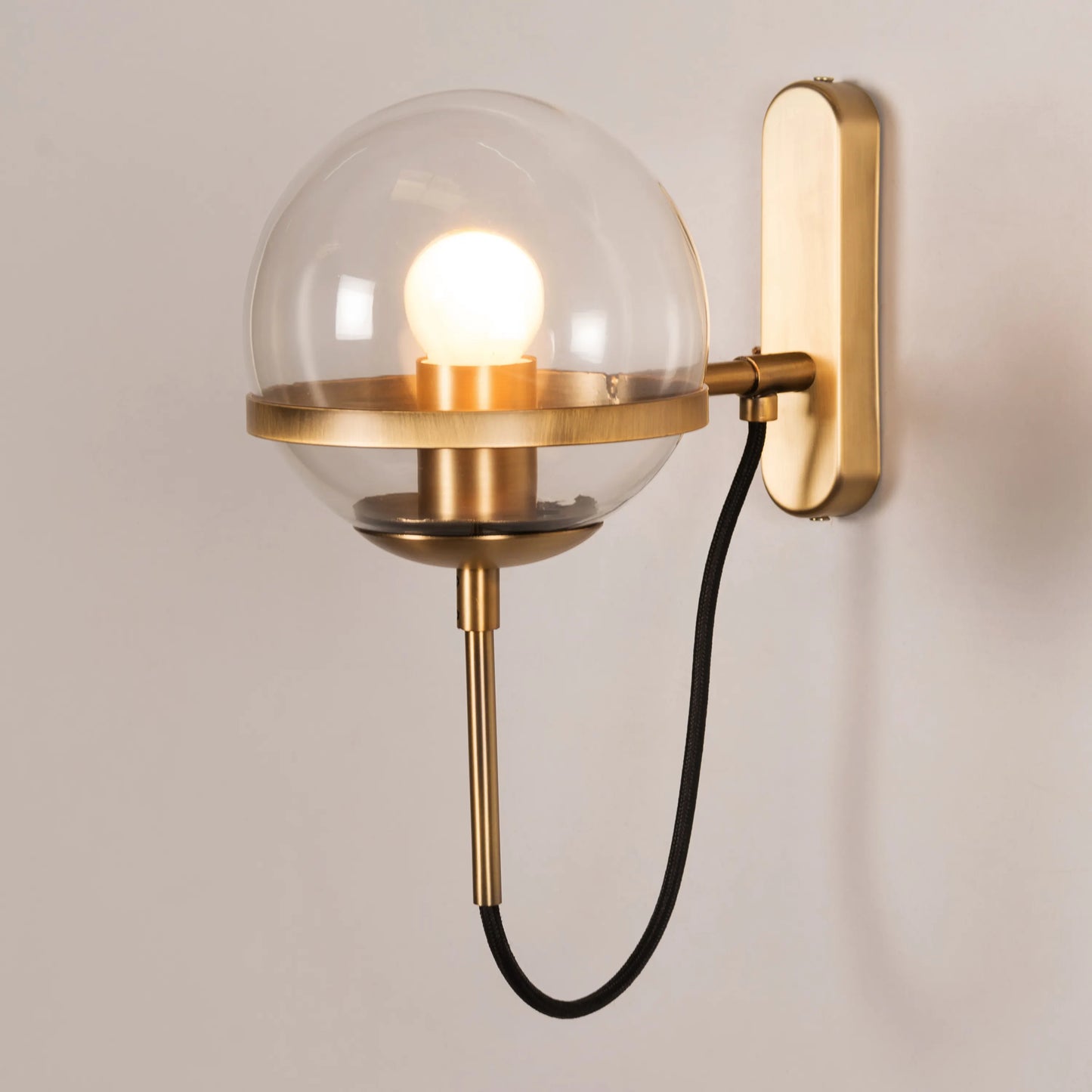 Mystique Clear Glass Wall Light