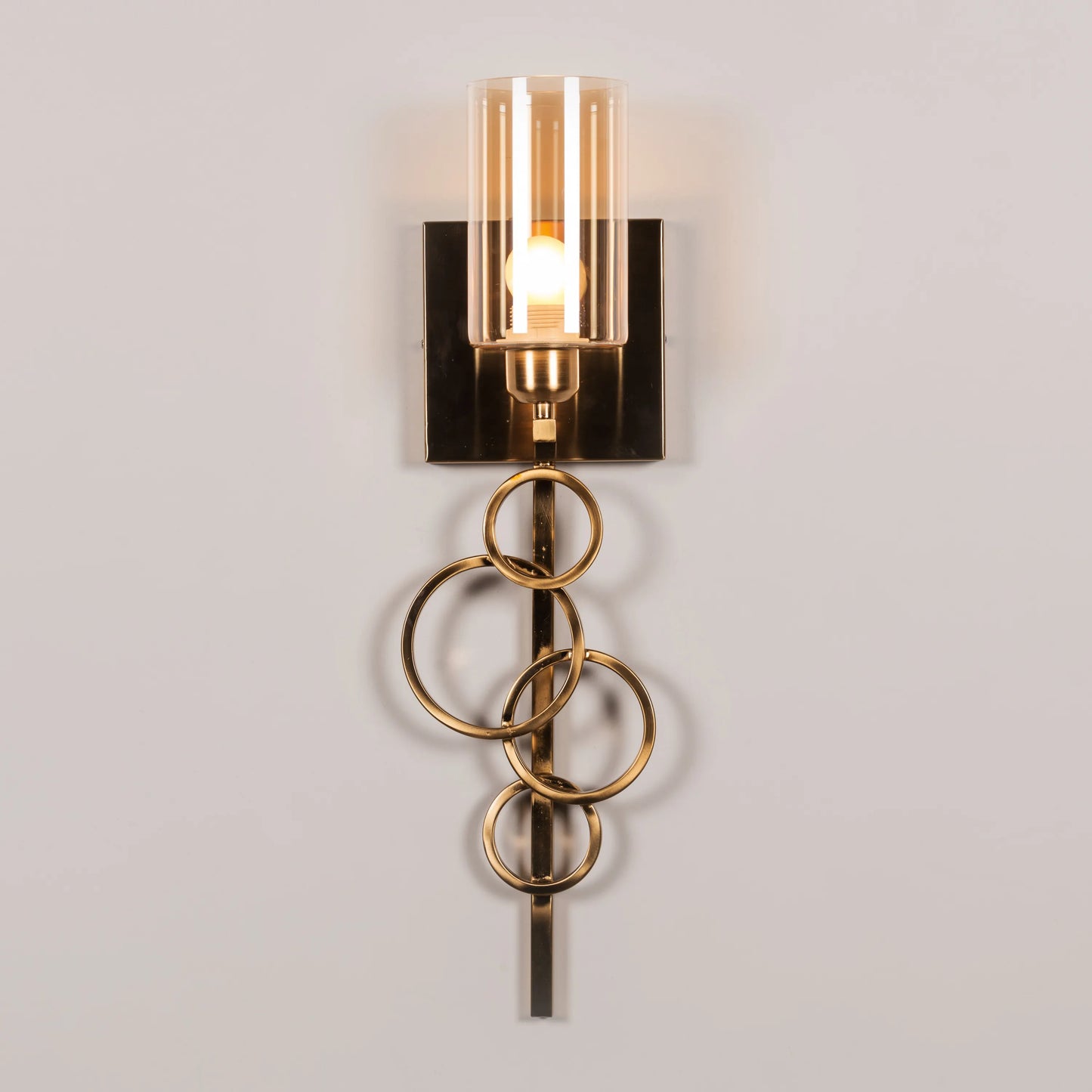 Ring Fling Glass Wall Light – modern, circular glass wall light with a soft ambient glow, ideal for luxury interiors.