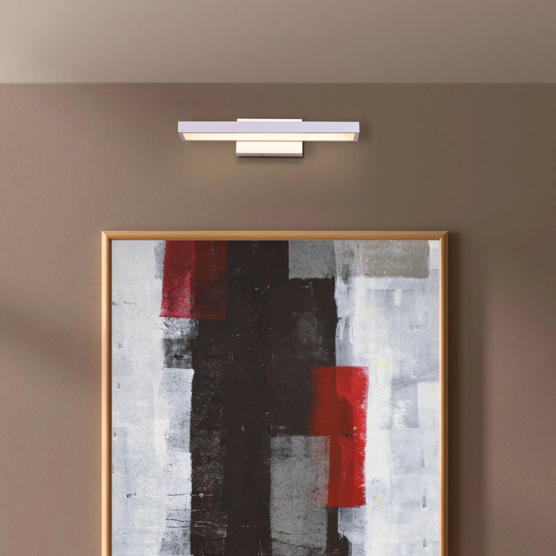 Look of Love Vanity Light – Elegant metal frame with clear glass shades and energy-efficient LED technology, perfect for bathroom or bedroom lighting.