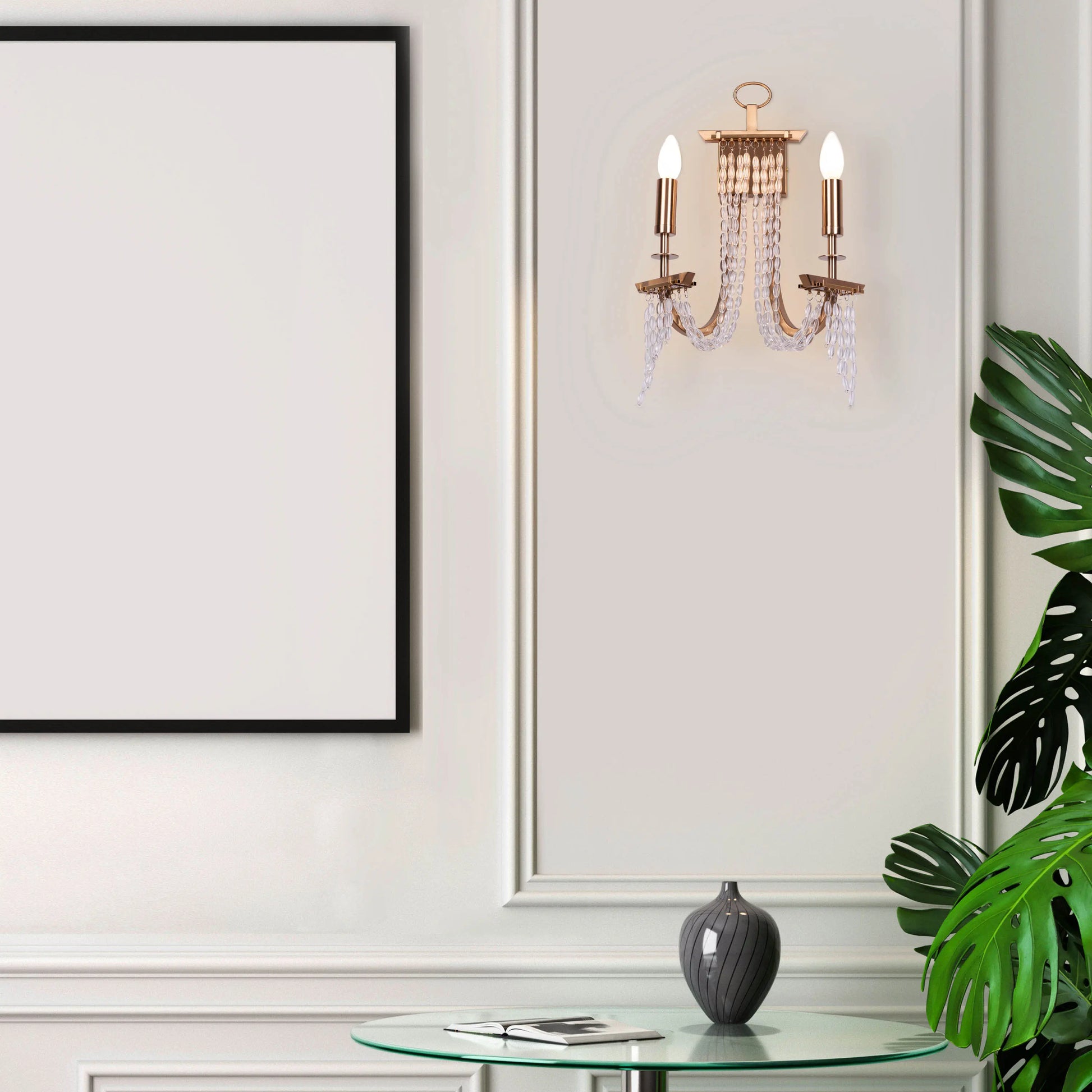 Cupid's Kiss Crystal Wall Light - Romantic luxury wall sconce featuring handcrafted crystal details and elegant design, creating enchanting light patterns for sophisticated interiors