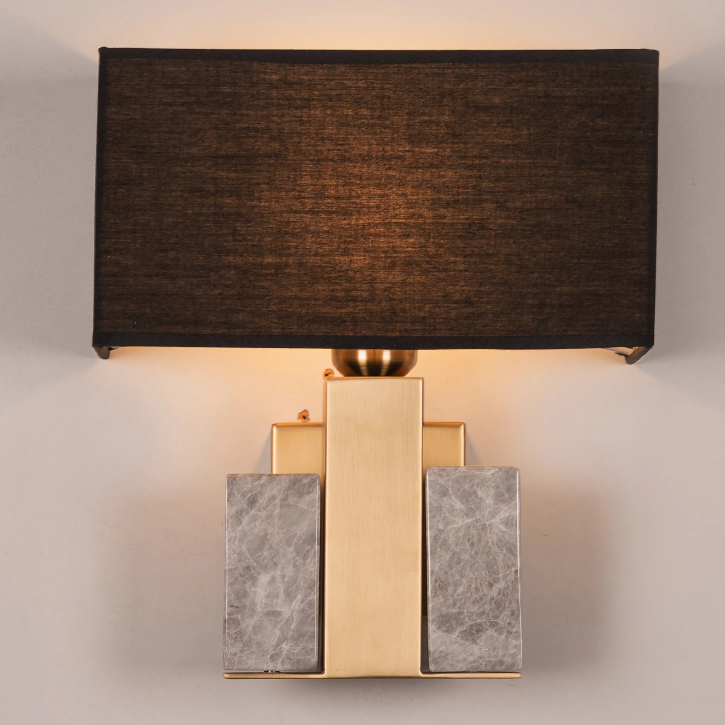 Gold and grey marble wall light, luxury modern sconce with gold accents for elegant interiors