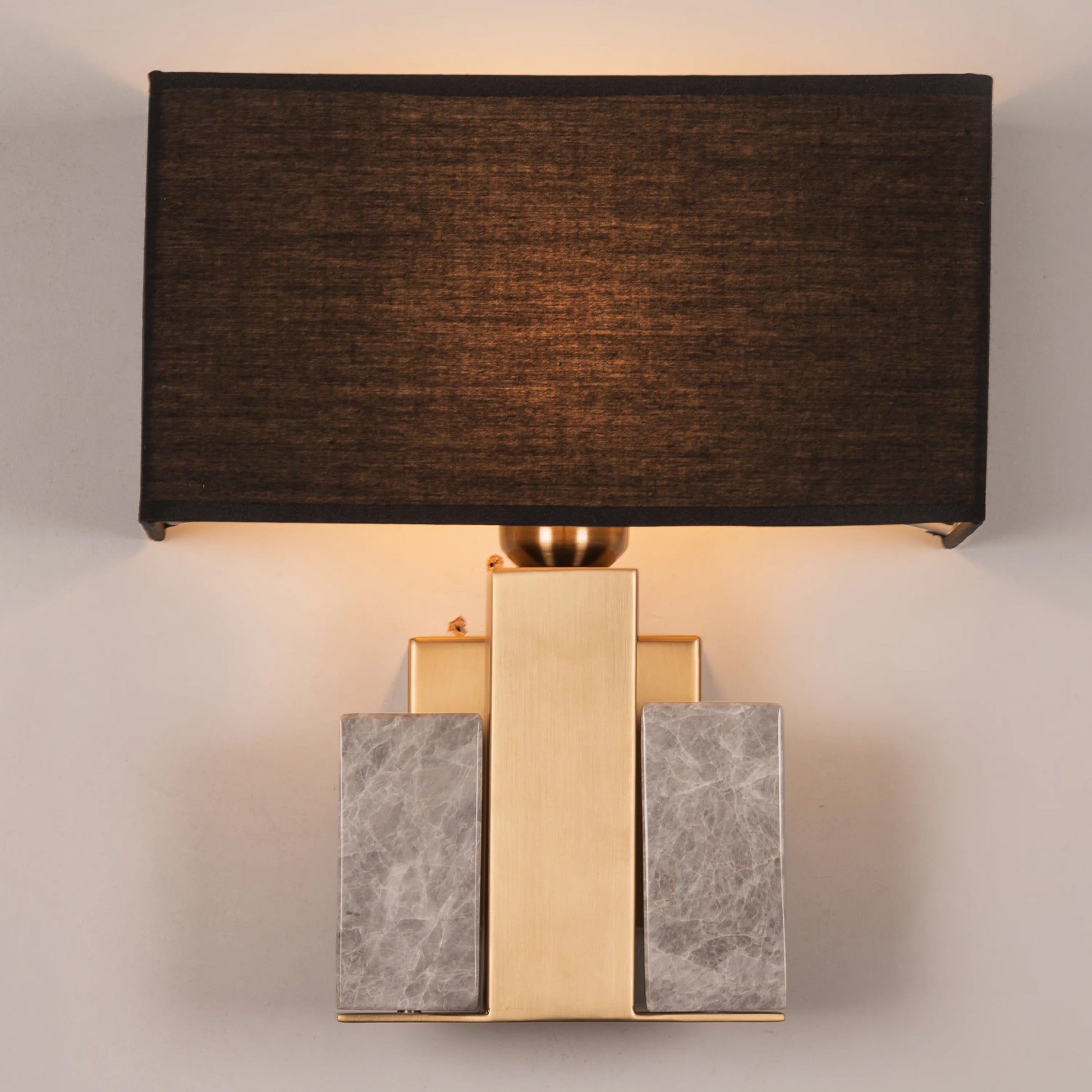 Gold and grey marble wall light, luxury modern sconce with gold accents for elegant interiors