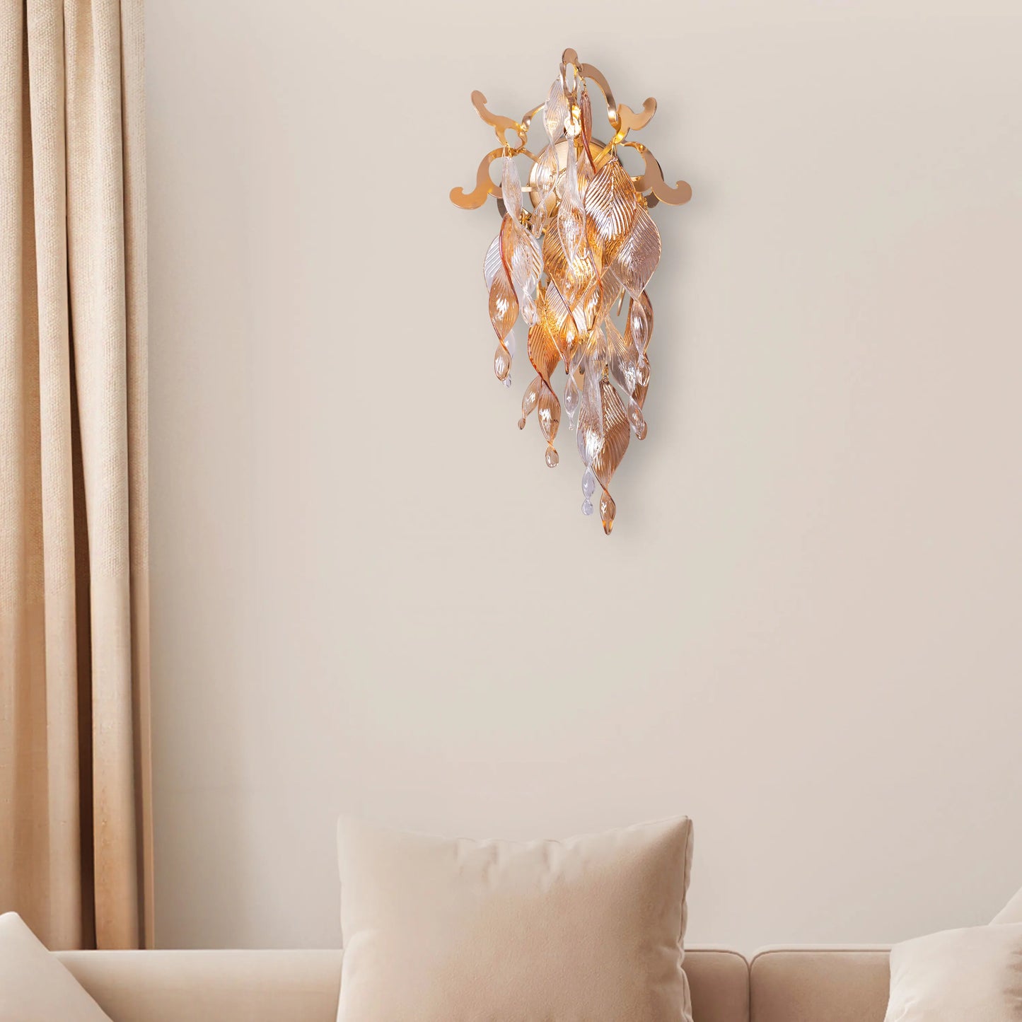 Golden Hour Crystal Wall Light