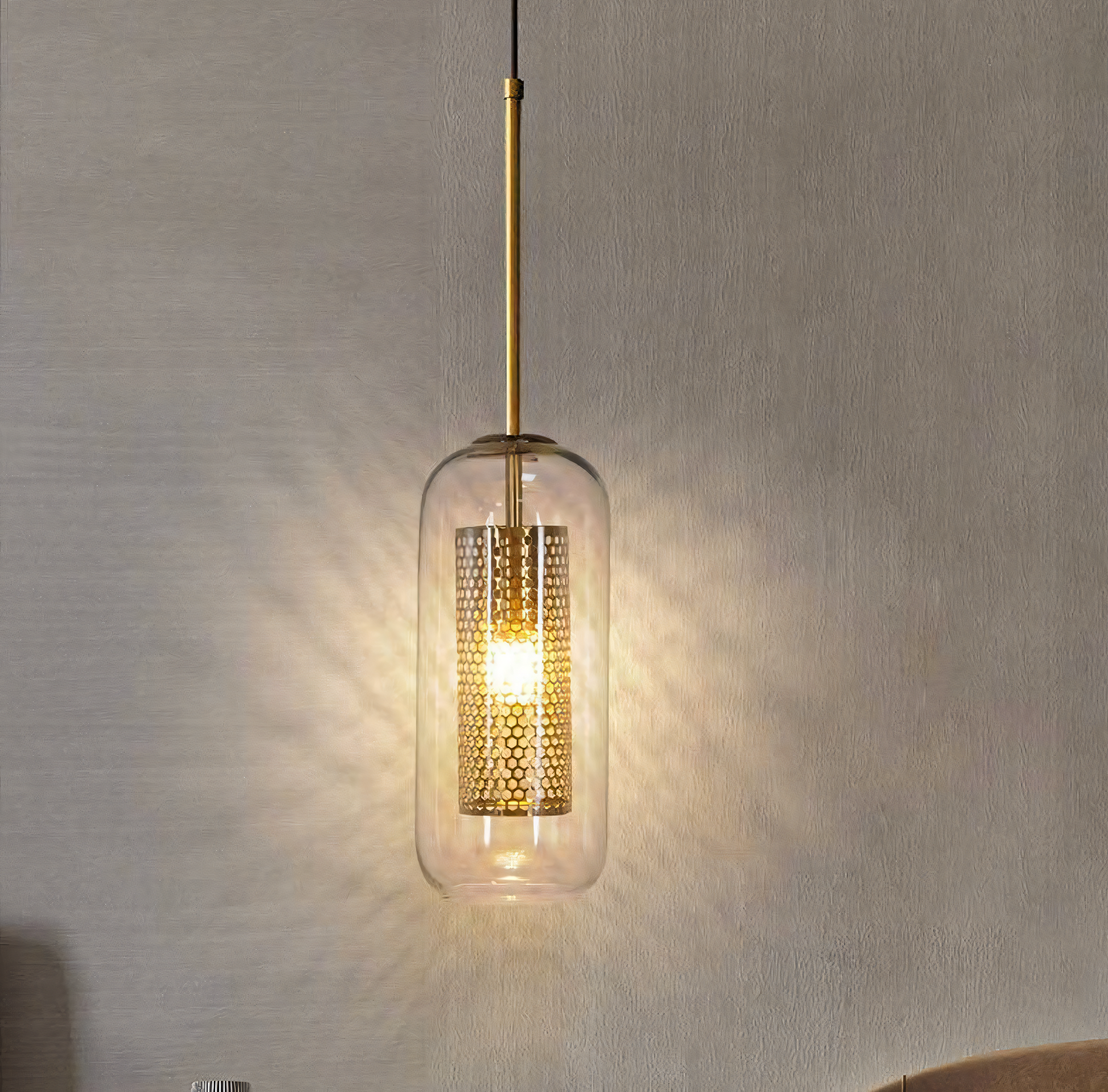 Adjustable Pendant Fixture: Customizable for various ceiling heights and rooms.