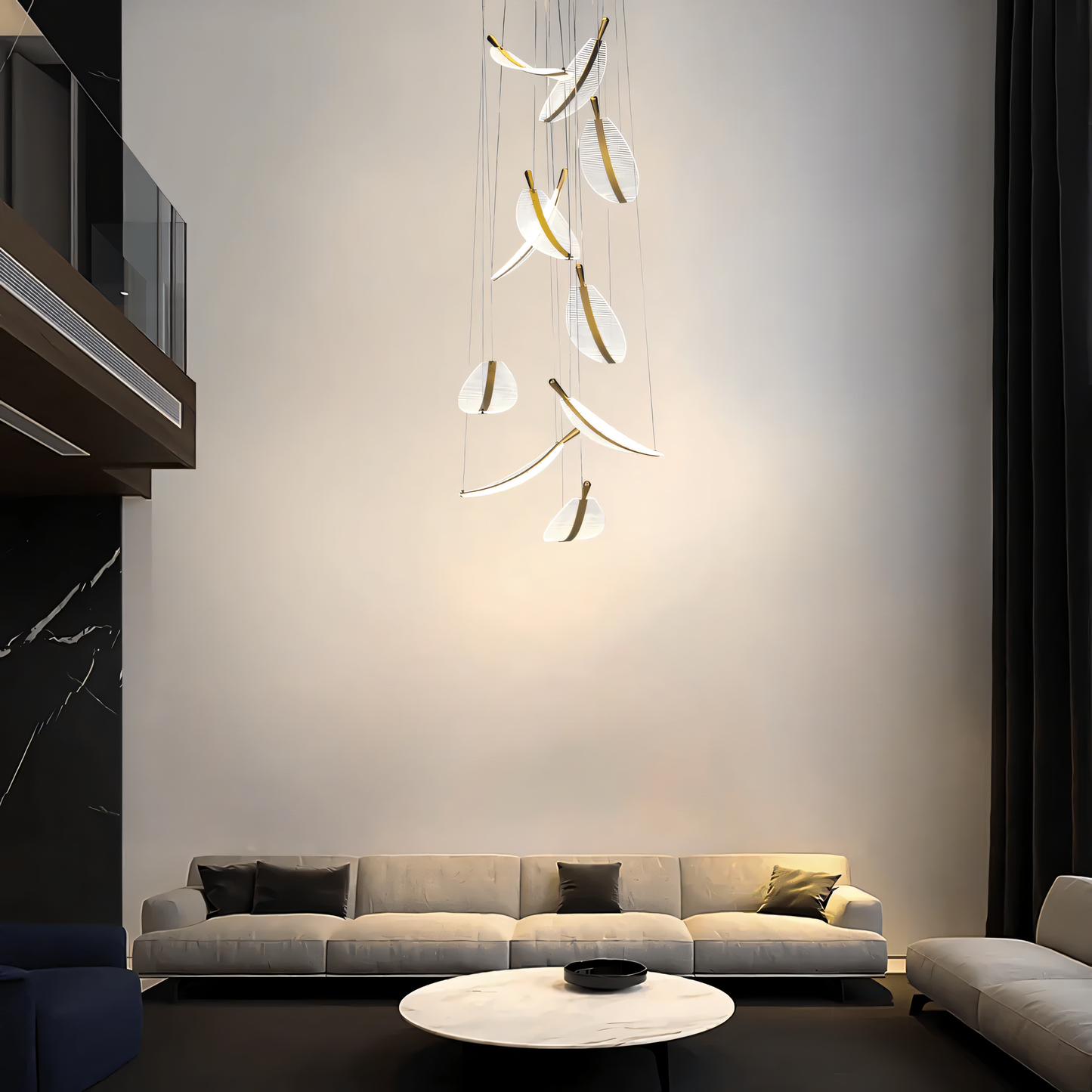 Dual-Tier Modern Crystal Chandelier Design