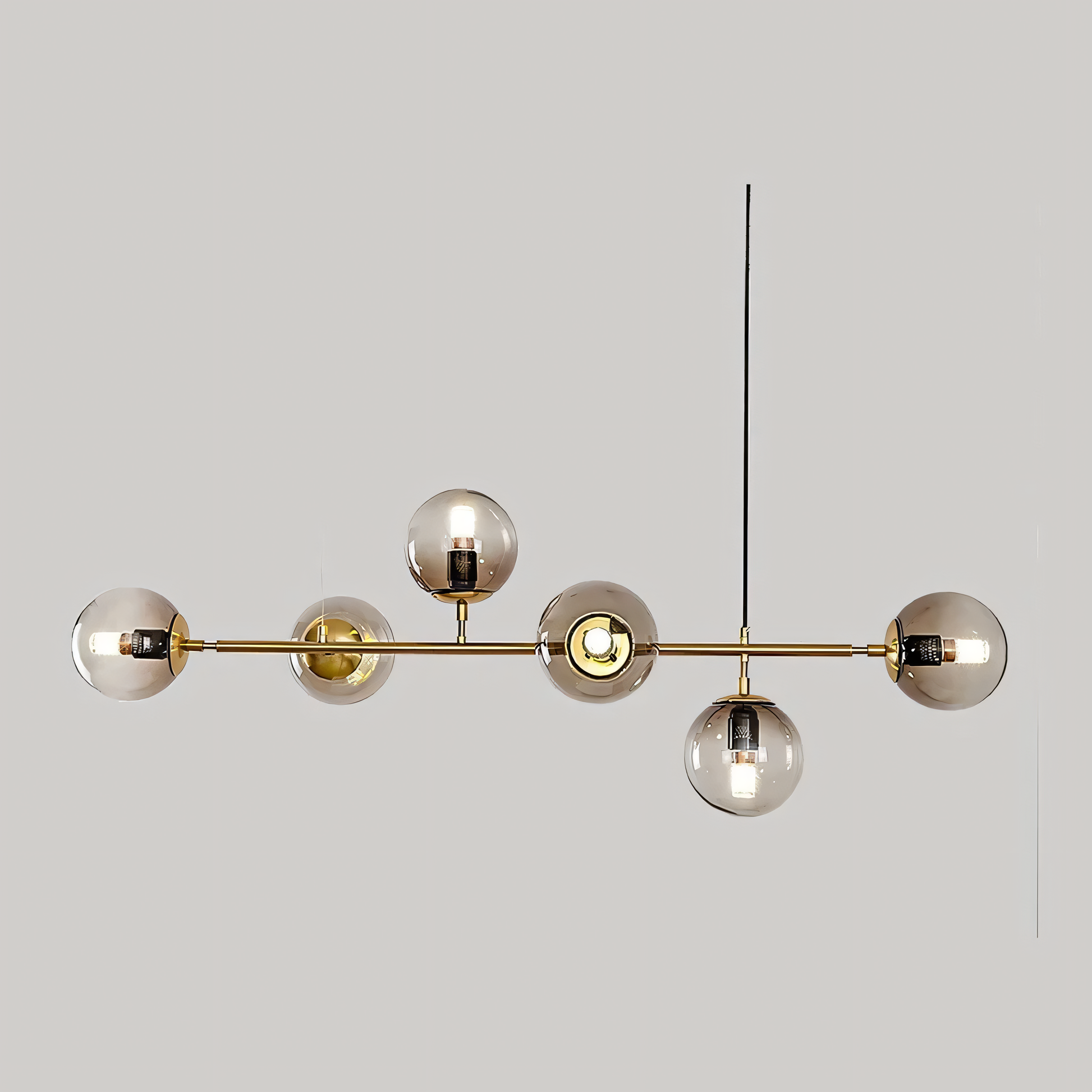 Rich, bronze-finished metal body of the Previcacious Chandelier