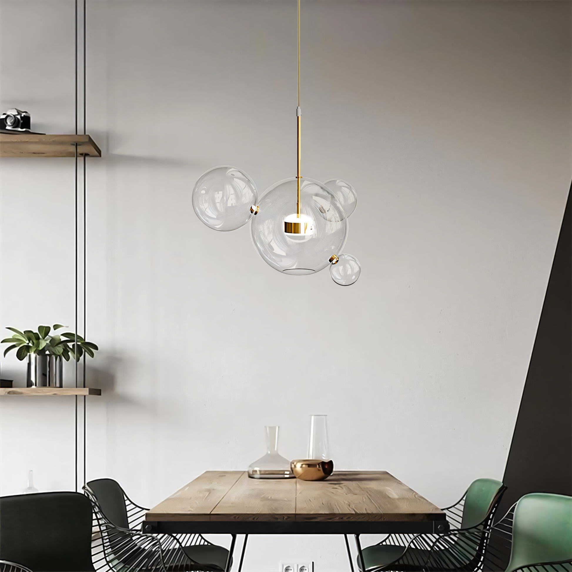 Ethereal Soap Bubble Hanging Light for a Magical Island Villa