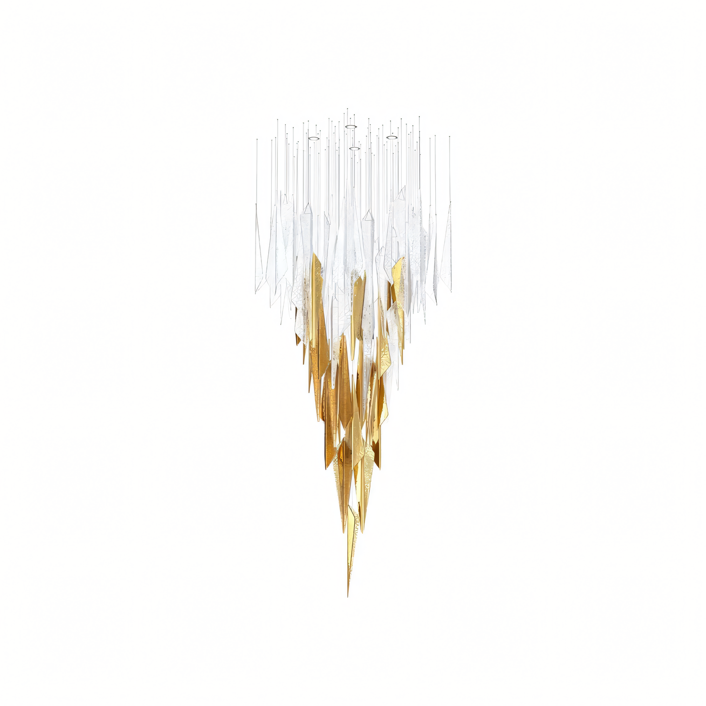 Mesmerizing play of light and shadow from the Prifma Glass Custom Chandelier