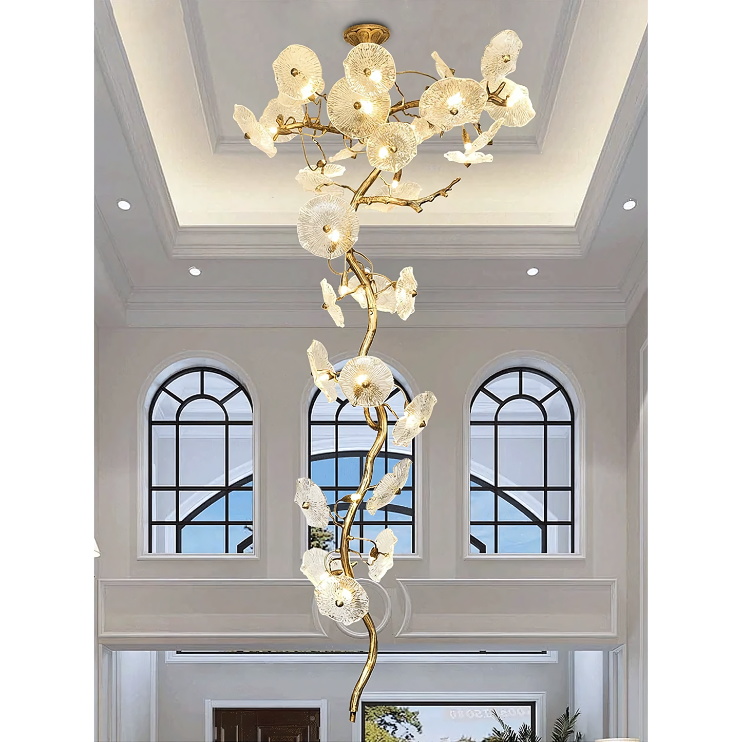 Beautiful Bioluminescent Flora Chandelier Decor