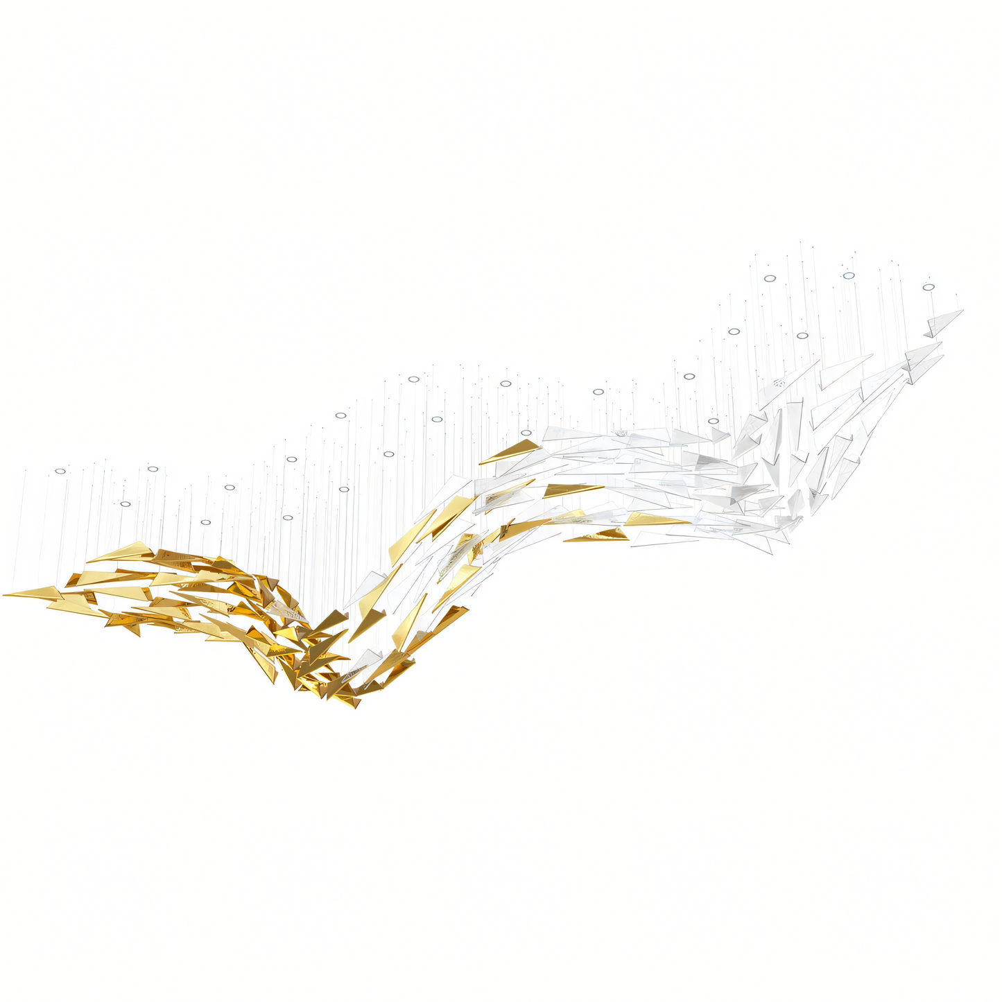 Energy-efficient LED technology of the Prifma Glass Custom Chandelier