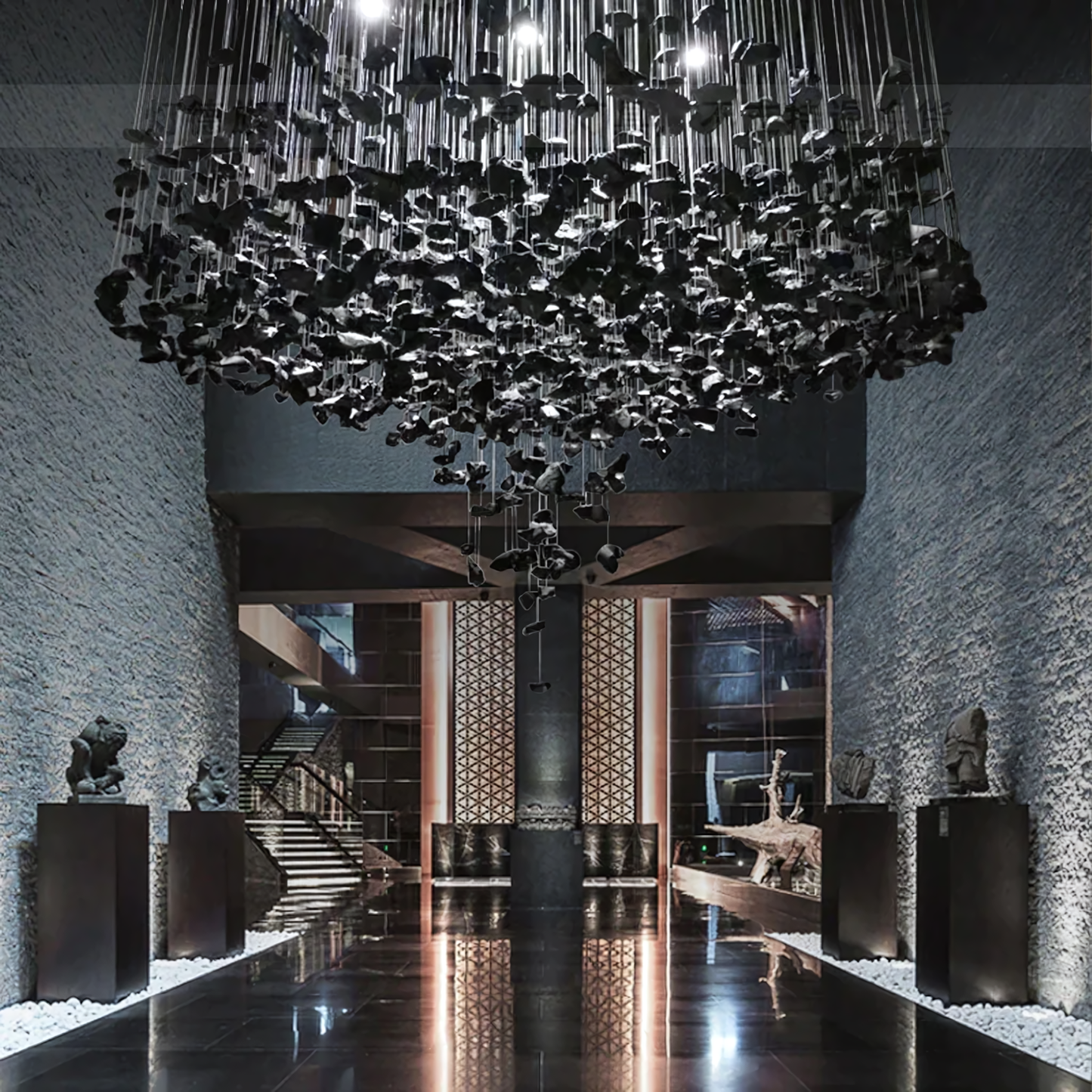 Falling Star Chandelier, a captivating centerpiece that inspires wonder