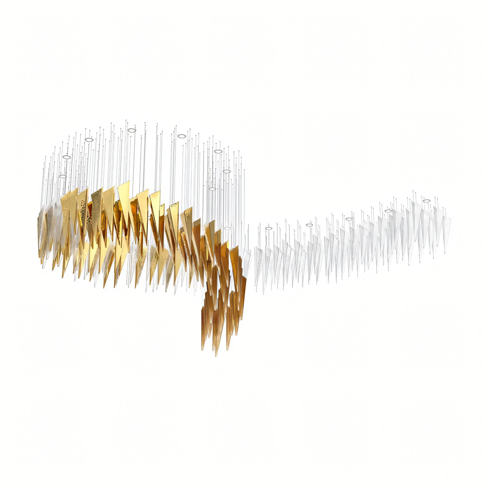 Prifma Glass Custom Chandelier, a captivating centerpiece that evokes the power of fire